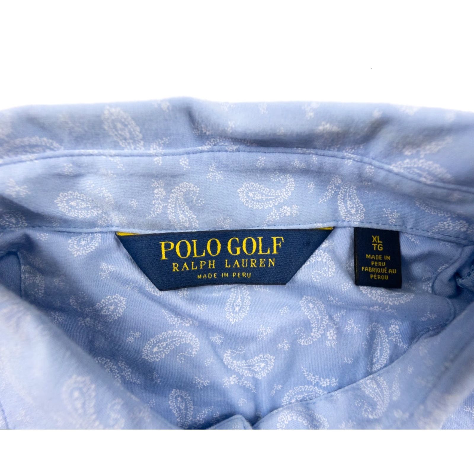 Ralph Lauren Polo Golf Ralph Lauren Blue Paisley Polo Shirt Adult XL Short Sleeve Mens Size US XL / EU 56 / 4 - 5 Thumbnail