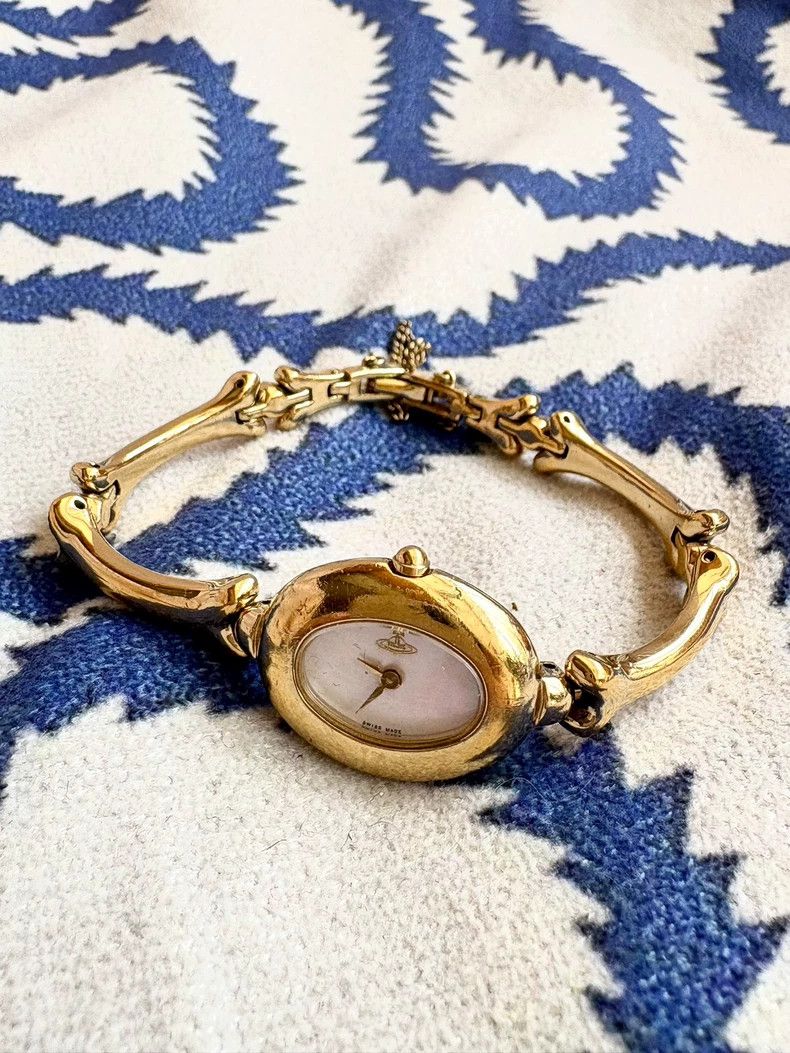 Vivienne Westwood Vivienne Westwood Vintage Mother-of-Pearl Dial Golden Bone Size ONE SIZE - 1 Thumbnail