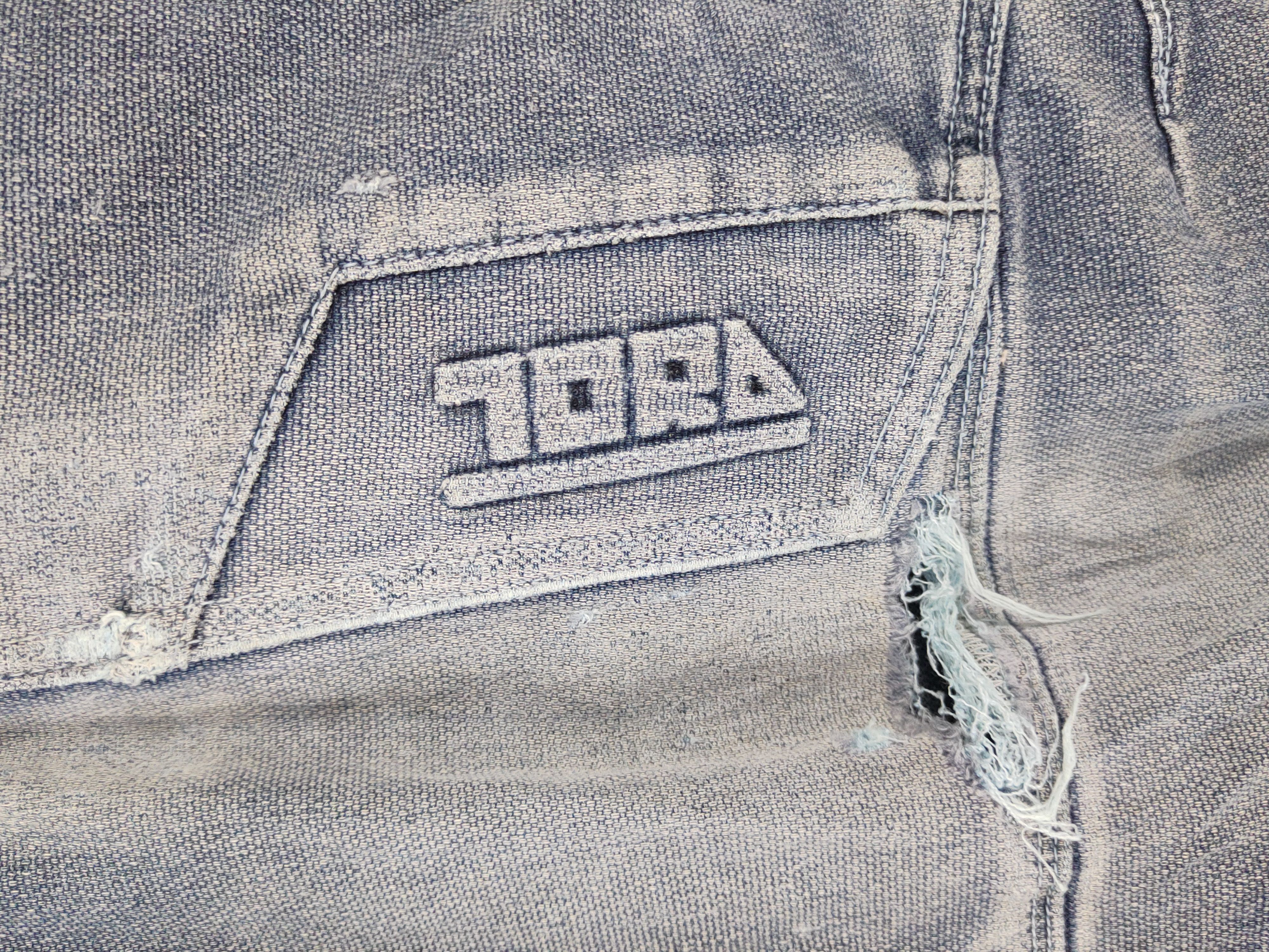 Japanese Brand Toraichi Blue Distressed Ripped Jogger Jeans #W1950 Size US 34 / EU 50 - 6 Thumbnail