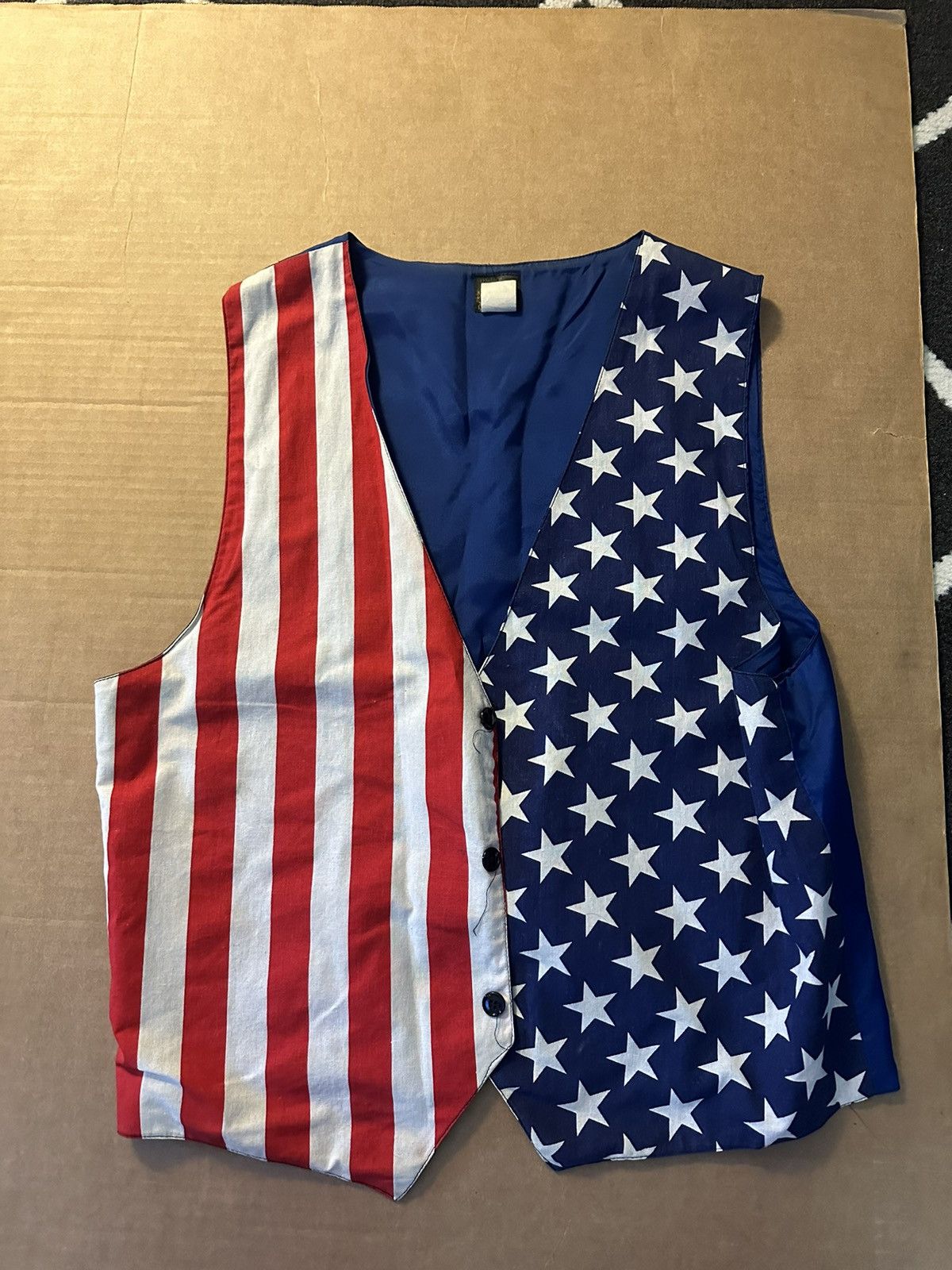 Vintage American flag vintage suit vest (size Large) Size 38R - 1 Thumbnail