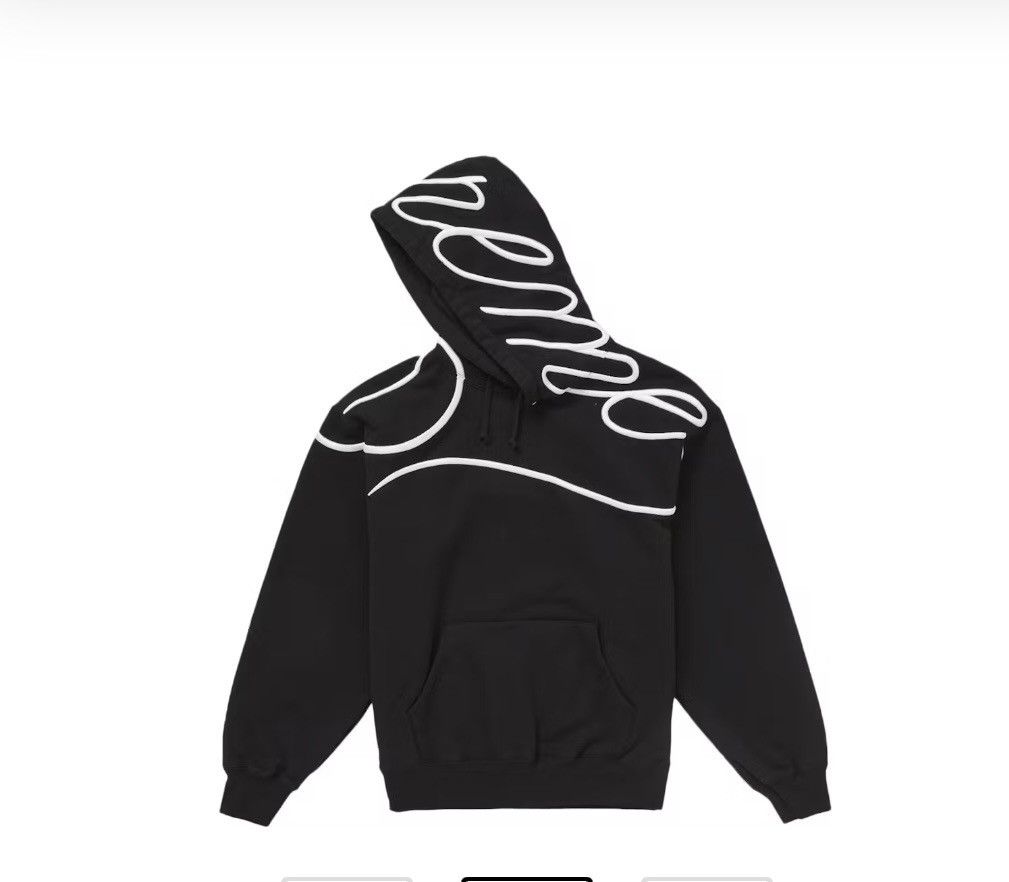 Supreme Supreme Shoulder Script Hooded Sweatshirt Black Size XXL Size US XXL / EU 58 / 5 - 5 Thumbnail