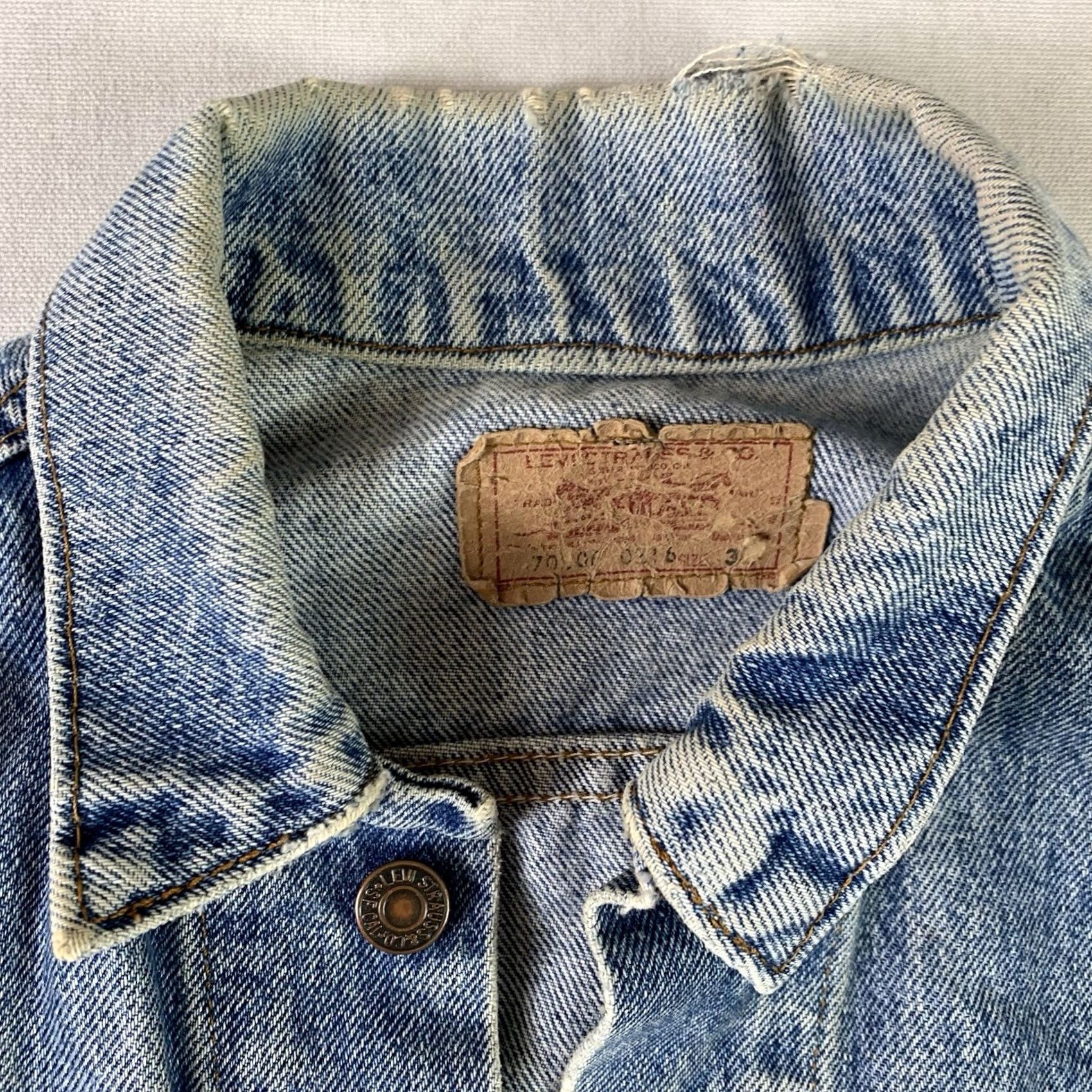 Levi's VINTAGE Levi’s Jacket Mens M Blue Button Up 80s Made in USA Jacket Biker Mens 80s Blue Size US M / EU 48-50 / 2 - 2 Thumbnail
