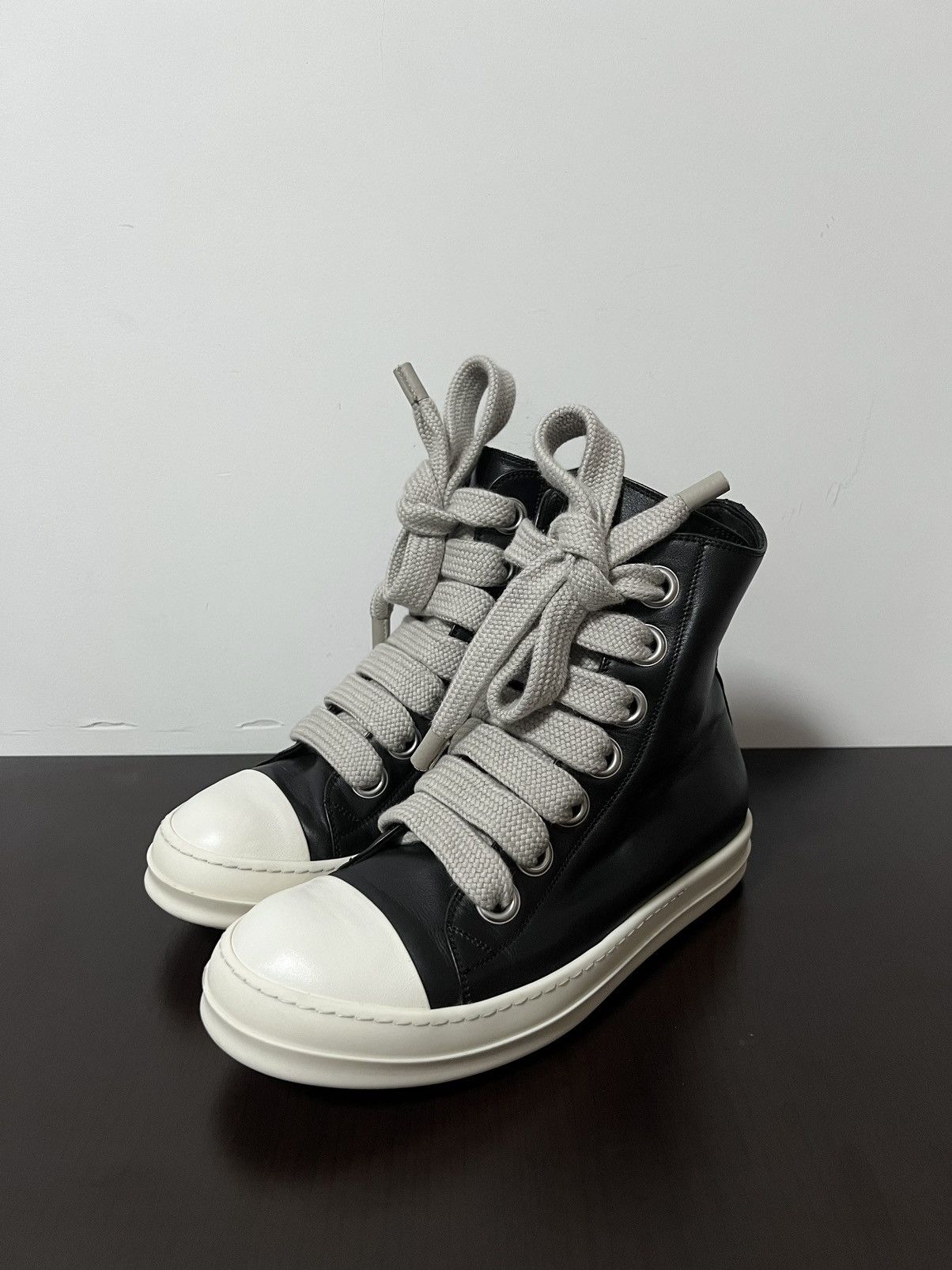 Rick Owens Rick Owens SS23 EDFU Leather Jumbo Laces Sneakers Size US 9 / EU 42 - 2 Thumbnail