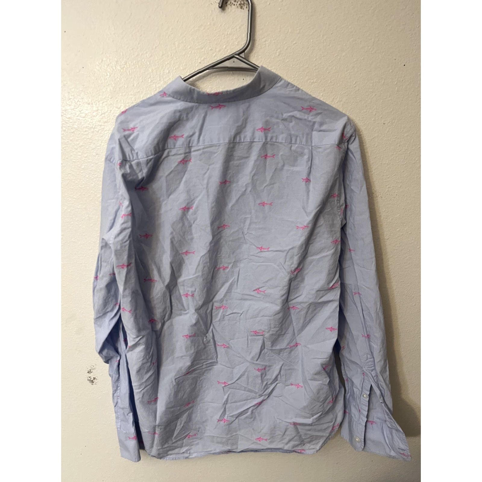 Bonobos Bonobos Mens L Long Sleeve Button-Up Shirt Blue Pink Shark Slim Fit Shirt Mens L Blue Size US L / EU 52-54 / 3 - 2 Thumbnail
