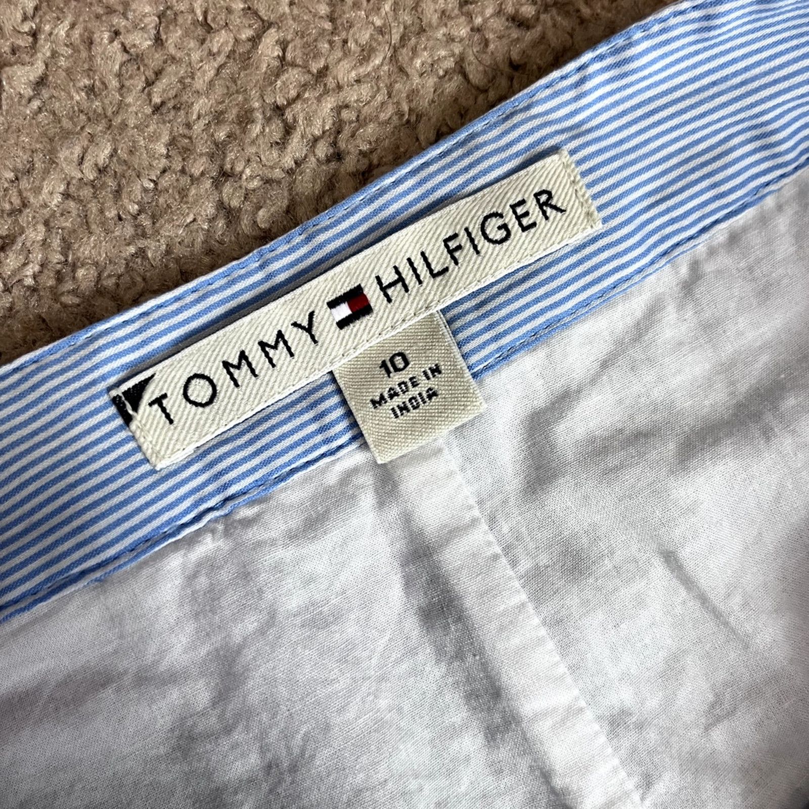 Tommy Hilfiger Blue Pinstripe Women's Tommy Hilfiger Skirt 10 Size 32" / US 10 / IT 46 - 6 Thumbnail