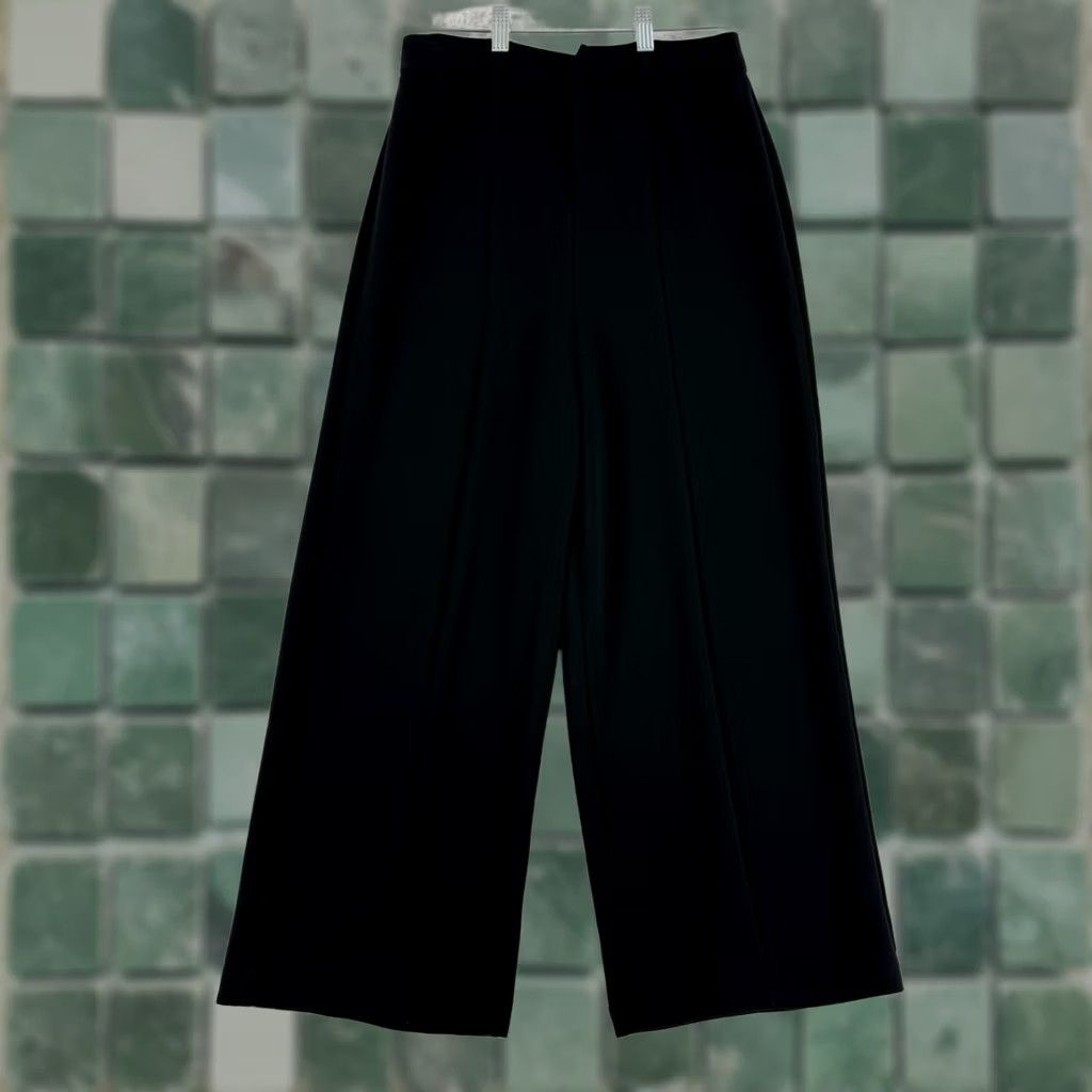 Free People Free People Pants Womens Size 6 Black Cropped Wide Leg High Rise Pleated Casual Size 28" / US 6 / IT 42 - 1 Thumbnail
