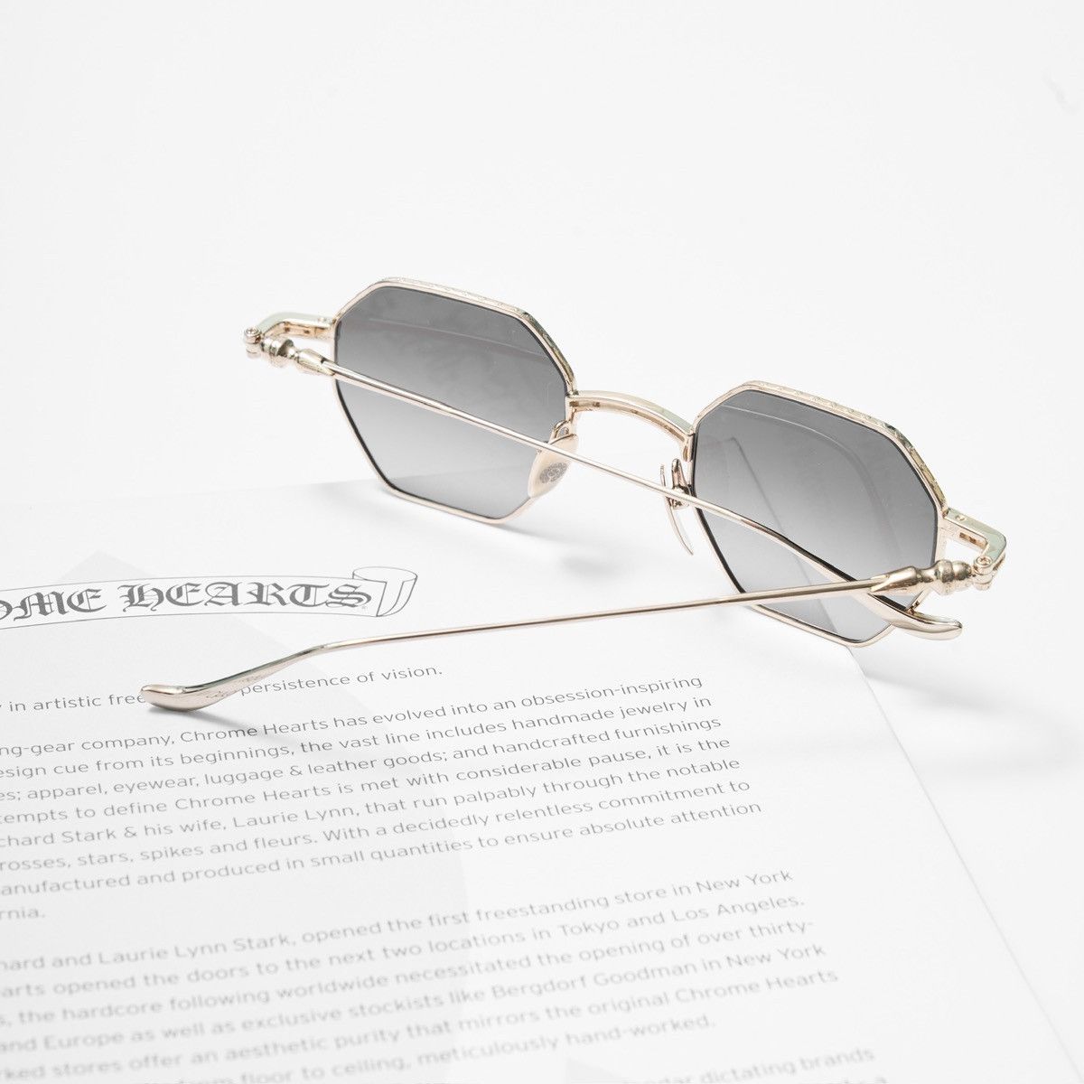 Chrome Hearts CHROME HEARTS EVACULATION MATTE BLACK/GOLD PLATED SUNGLASSES Size ONE SIZE - 7 Thumbnail