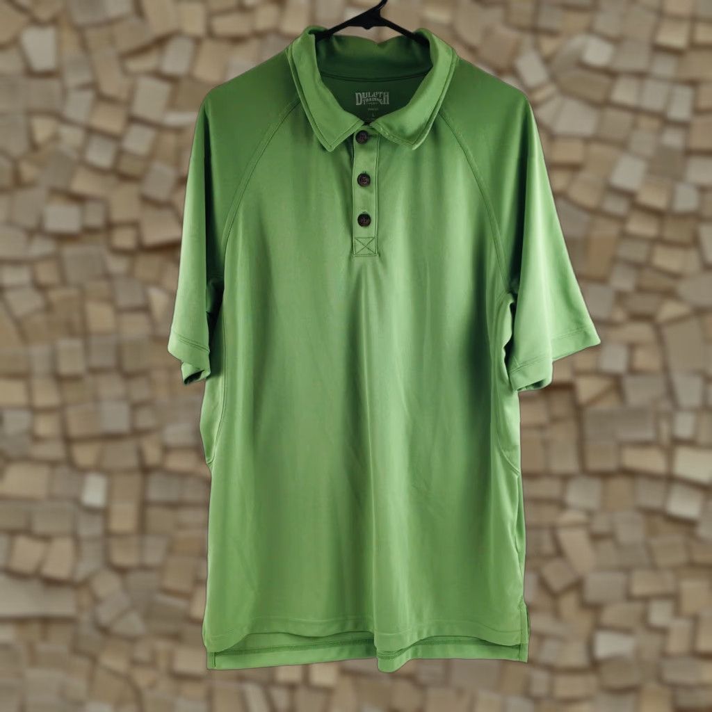 Duluth Trading Company Duluth Trading Co. Shirt Men's Large Green Polyester Polo Trim Fit Shirt Mens Large Green Polo-Duluth Trading Co. Size US L / EU 52-54 / 3 - 1 Thumbnail