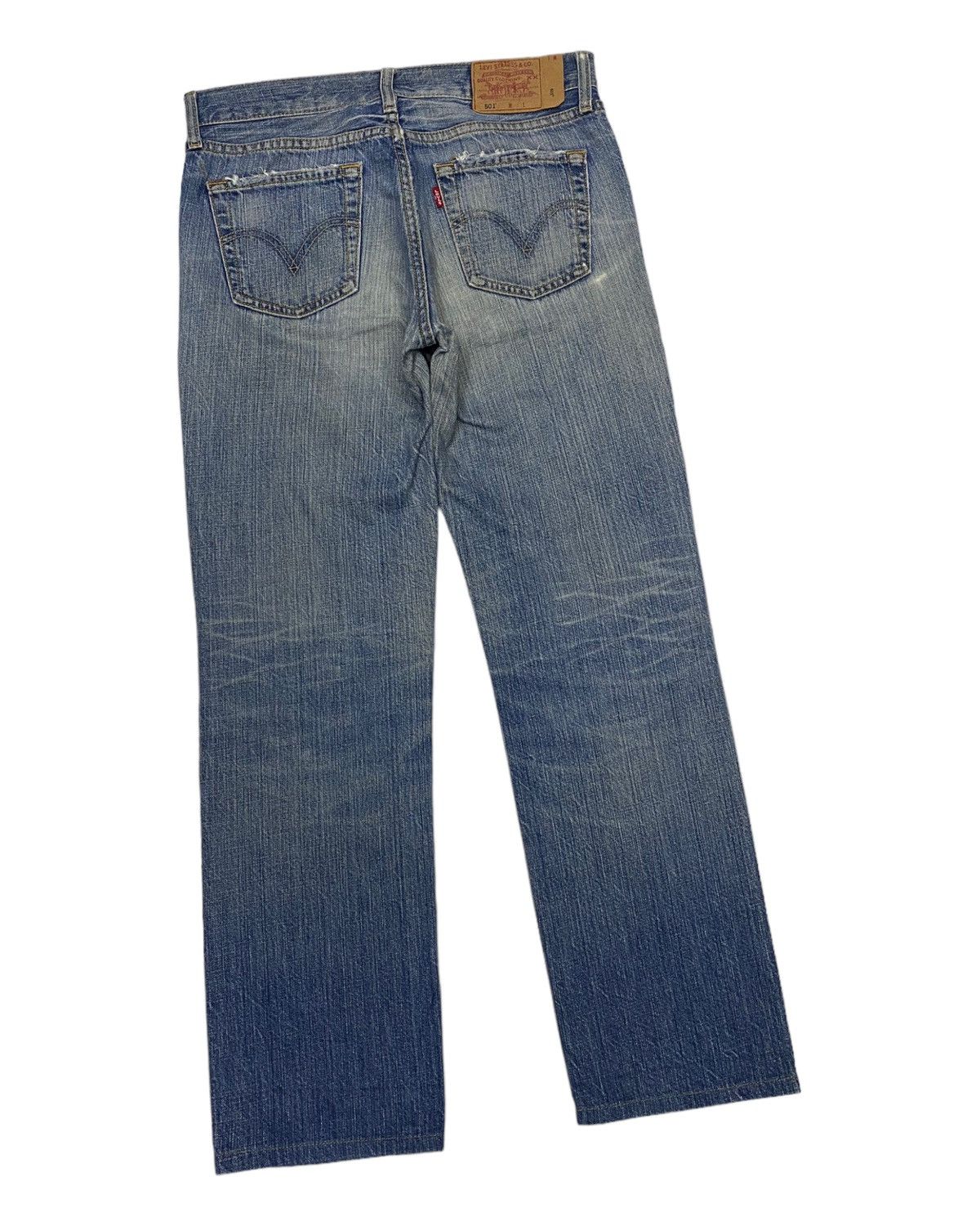 Levi's LEVIS 501 VINTAGE DISTRESSED DENIM JEANS Size 29" - 4 Thumbnail