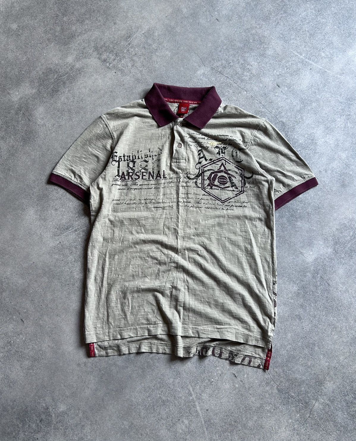 Vintage Vintage Arsenal Polo shirt all print shirts mens Size US M / EU 48-50 / 2 - 1 Thumbnail