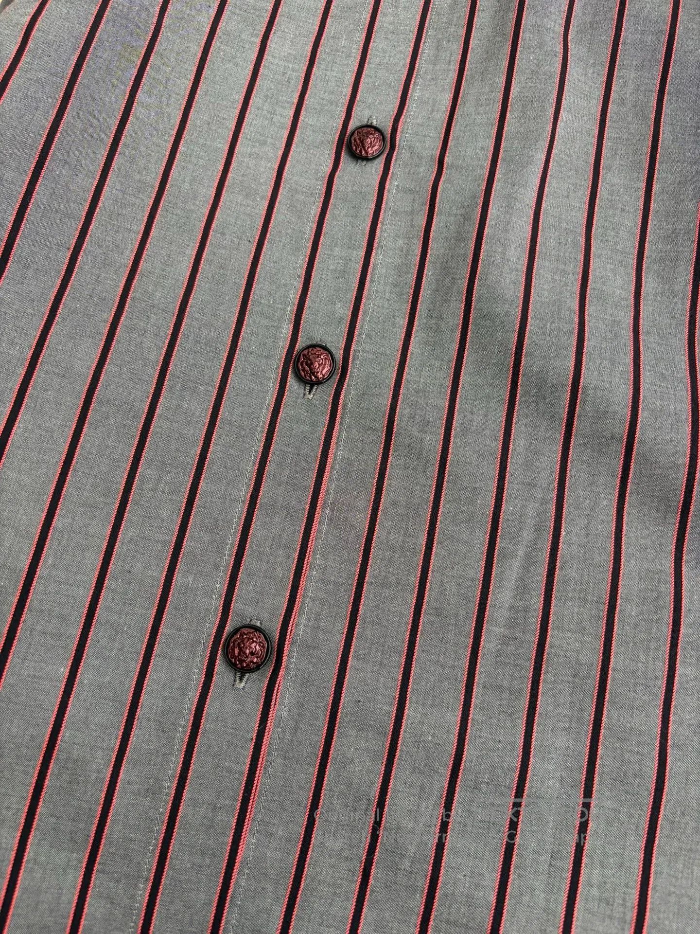 Chanel Chanel Striped Shirt with Velvet Collar. Size US XL / EU 56 / 4 - 3 Thumbnail