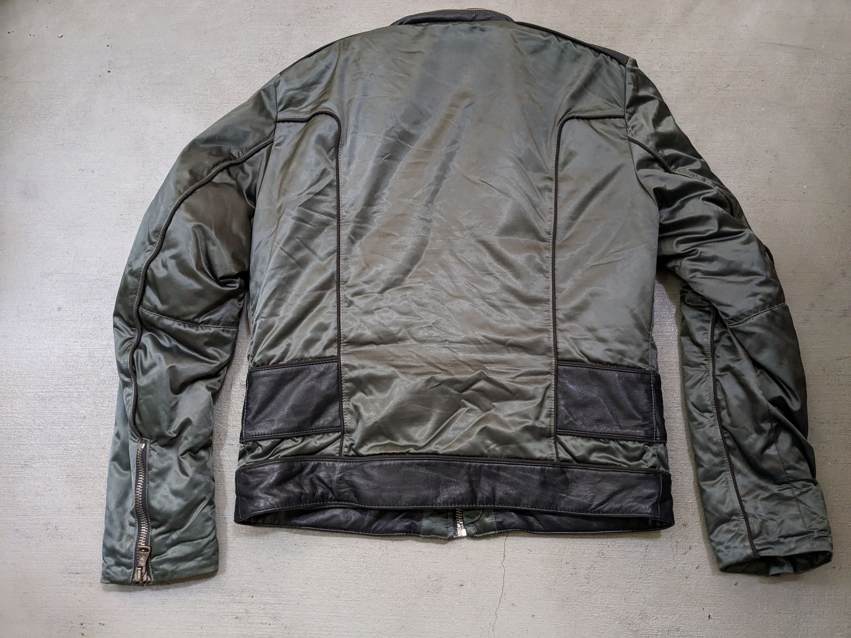 Dolce & Gabbana Dolce & Gabbana Nylon Leather Jacket Hoody Green 52 Zip Up Size US L / EU 52-54 / 3 - 20 Thumbnail