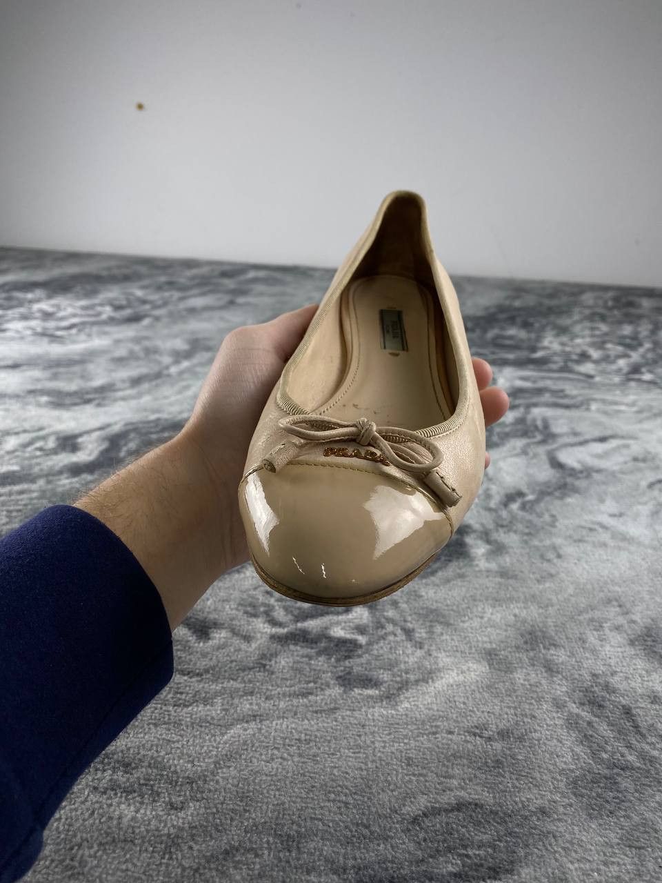 Prada Prada Quilted Bow Leather Ballet Flats Women Size 38 Beige Size US 8 / IT 38 - 12 Thumbnail