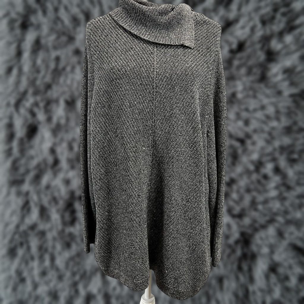 Talbots Talbots Sweater Women 3XP Petite Plus Size Grey Split Turtleneck Tunic Knit Size XXL / US 16-18 / IT 52-54 - 1 Thumbnail