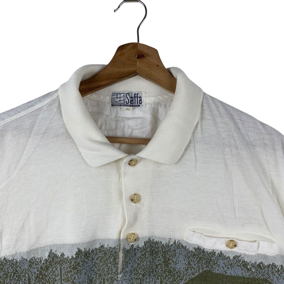 Vintage Vintage STAFFA JAPAN Embroidered Logo Polo Tee Shirt Top Size M / US 6-8 / IT 42-44 - 6 Thumbnail