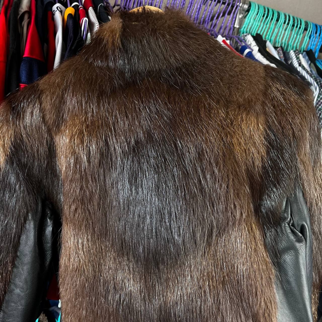 Vintage Vintage Womens Leather Fur Black/Brown Jacket Y2K Size M / US 6-8 / IT 42-44 - 13 Thumbnail