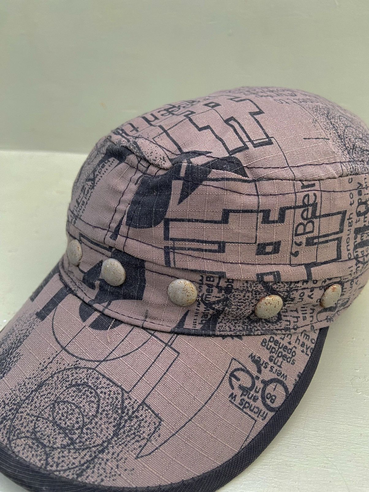 If Six Was Nine 2000s full all over print L.G.B style patrol hat Size ONE SIZE - 3 Thumbnail