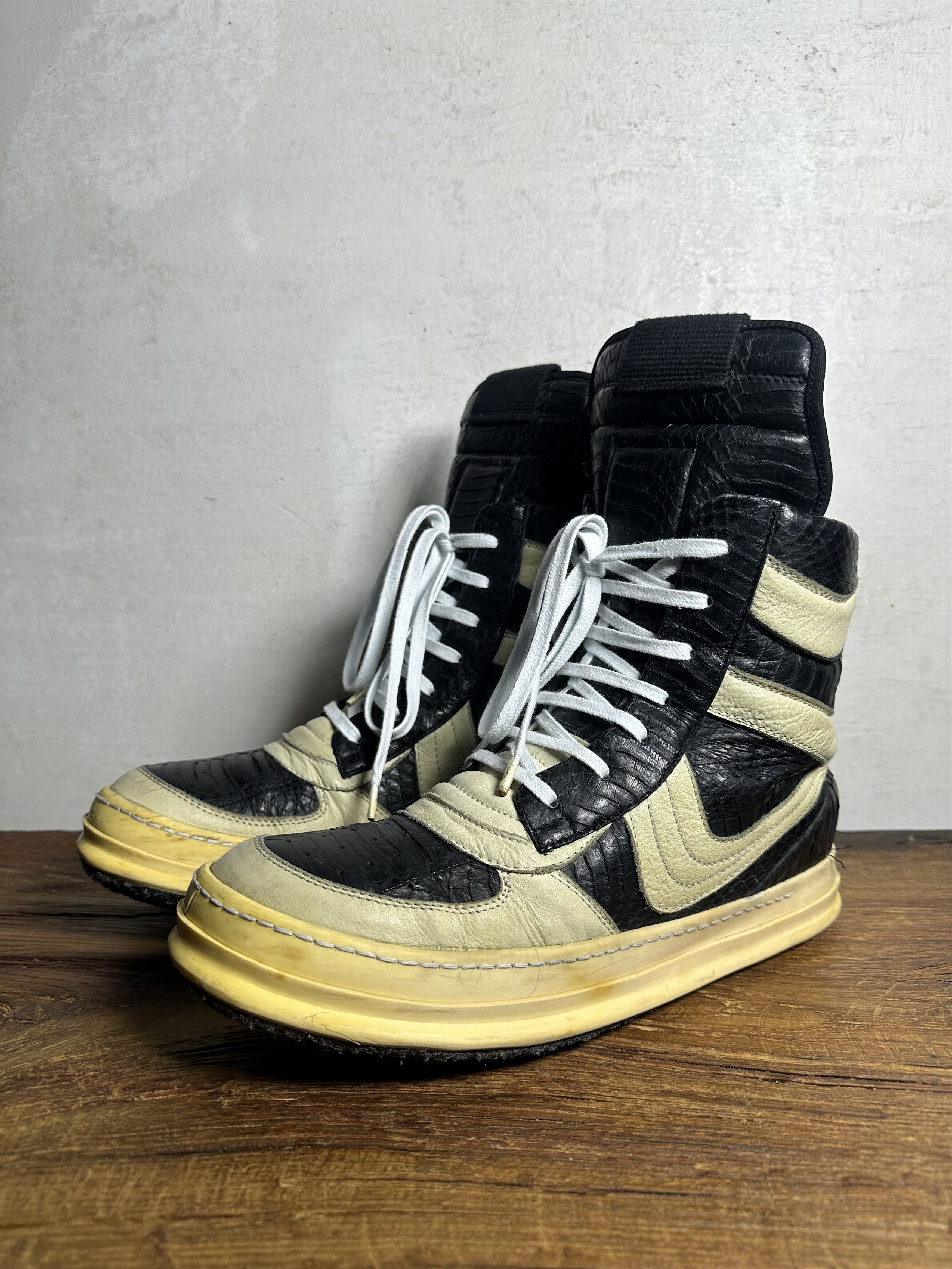 Rick Owens 1/40 Rick Owens Python Geobasket Dunk Antonioli Exclusive Size US 10 / EU 43 - 2 Thumbnail