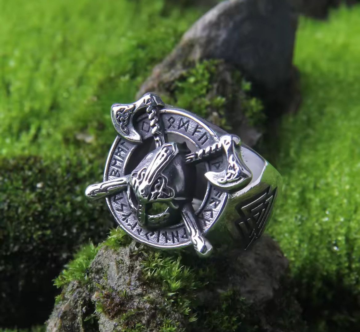 Vintage Vntg Warrior Axe and Shield Ring (size 7-13) Size ONE SIZE - 2 Thumbnail
