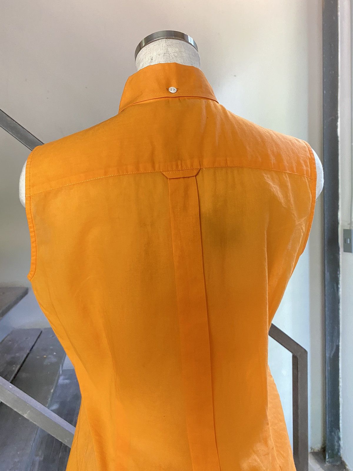 Paul Smith Paul Smith WOMEN Orange Sleeveless Button-up Shirt Size S / US 4 / IT 40 - 10 Thumbnail