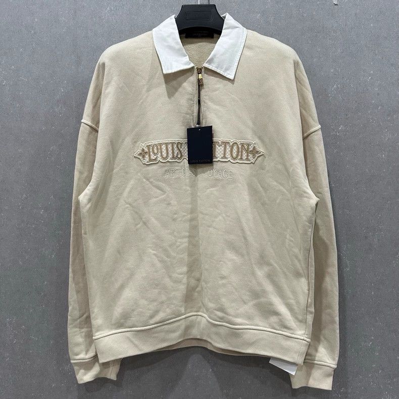 Louis Vuitton Louis Vuitton Embroidered Half-Zip Sweatshirt Size US XXL / EU 58 / 5 - 1 Thumbnail