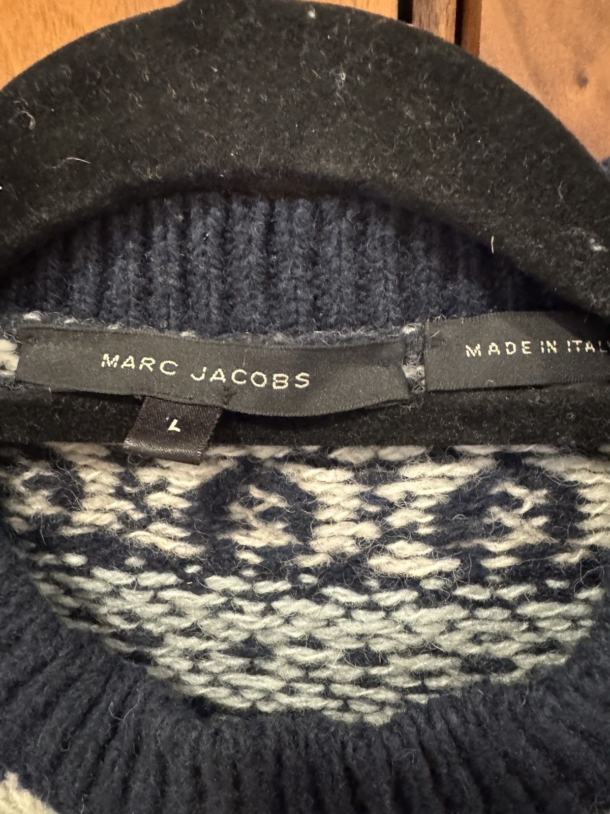 Marc Jacobs Marc Jacobs Wool Heart Sweater FairIsle Knit Size US L / EU 52-54 / 3 - 2 Thumbnail