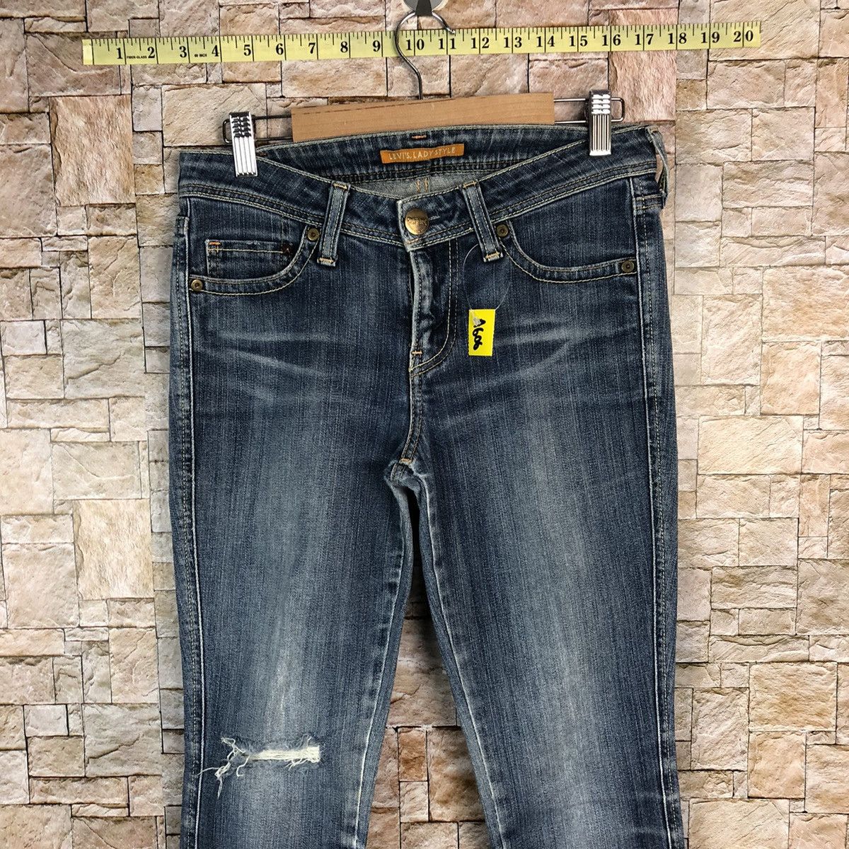 Levi's Levis Ladies Blue Disstressed Denim Pants #A606 Size 29" - 5 Thumbnail