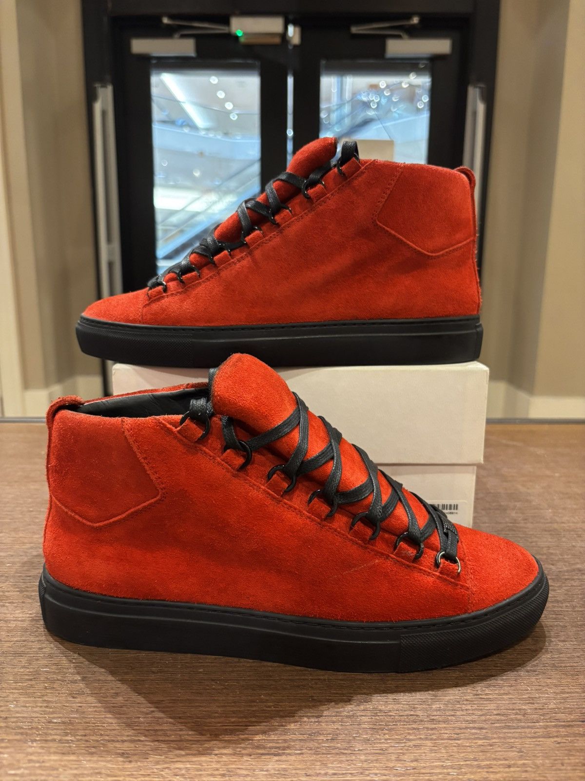 Balenciaga Balenciaga Arena Suede Red Size US 7 / EU 40 - 1 Thumbnail