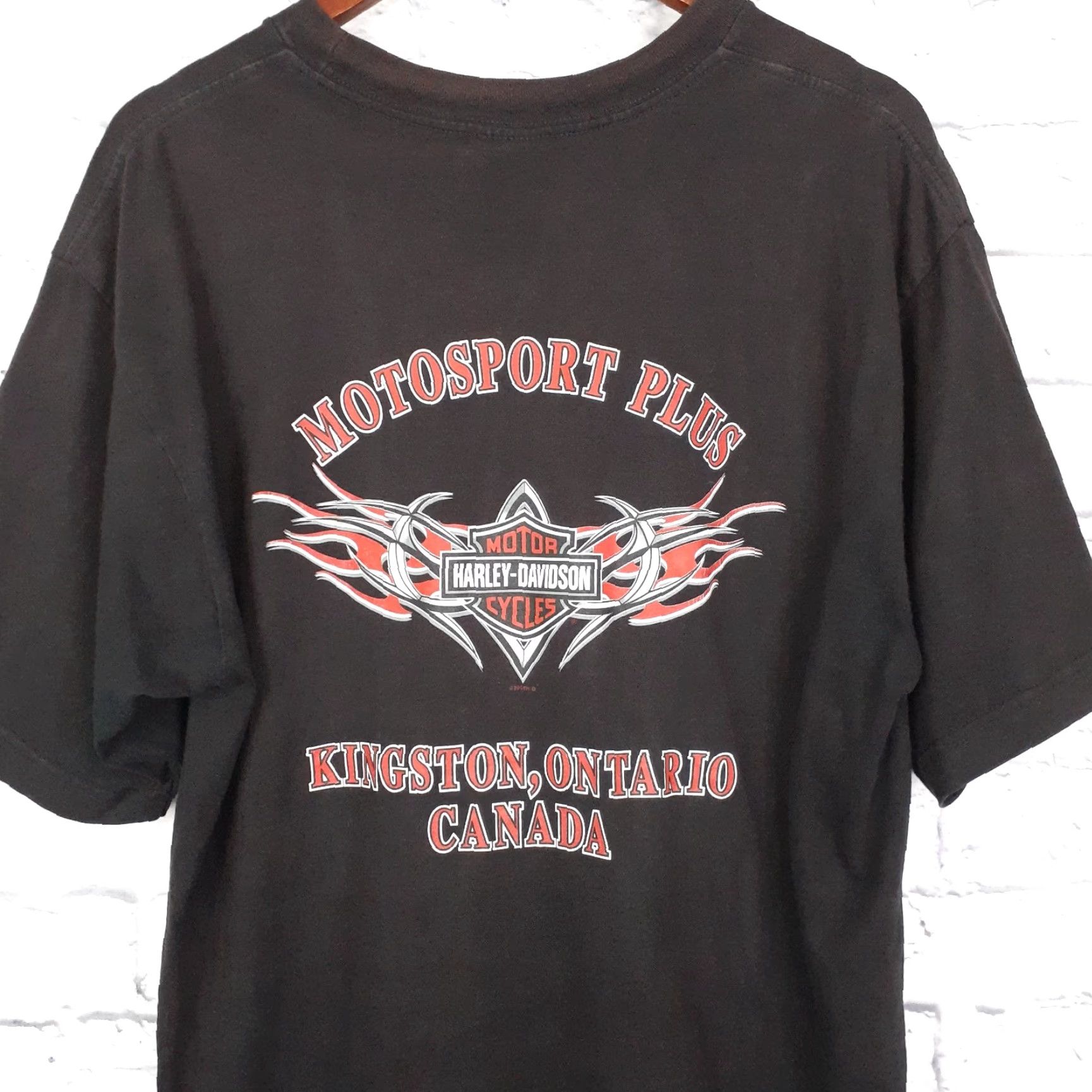 Harley Davidson VINTAGE Harley-Davidson Canada Short Sleeve T Shirt Mens M Black Crew Neck 2-Sided Made USA Size US M / EU 48-50 / 2 - 3 Thumbnail