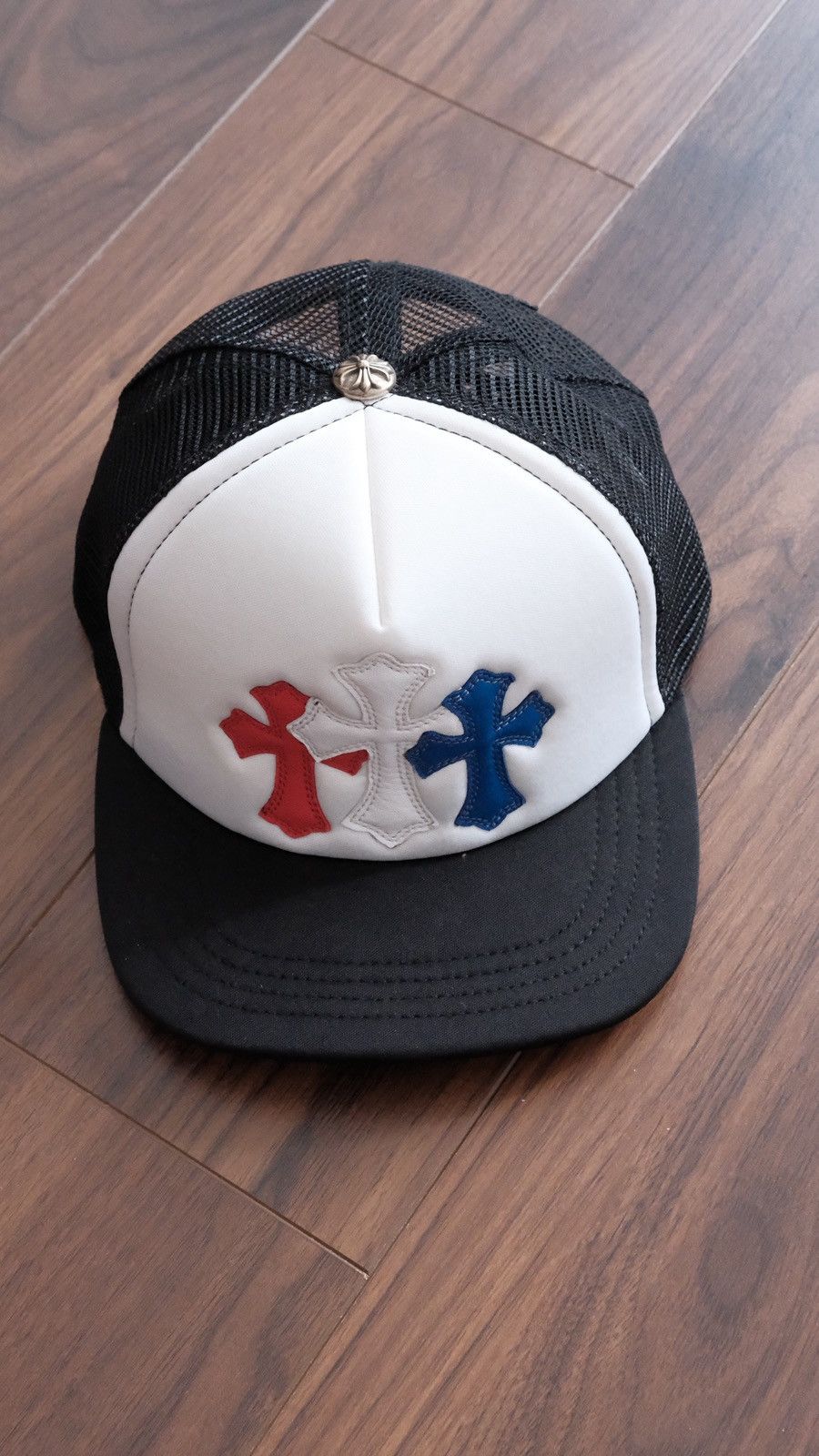 Chrome Hearts Chrome Hearts Trucker Hat Leather Cross Patches Size ONE SIZE - 2 Thumbnail