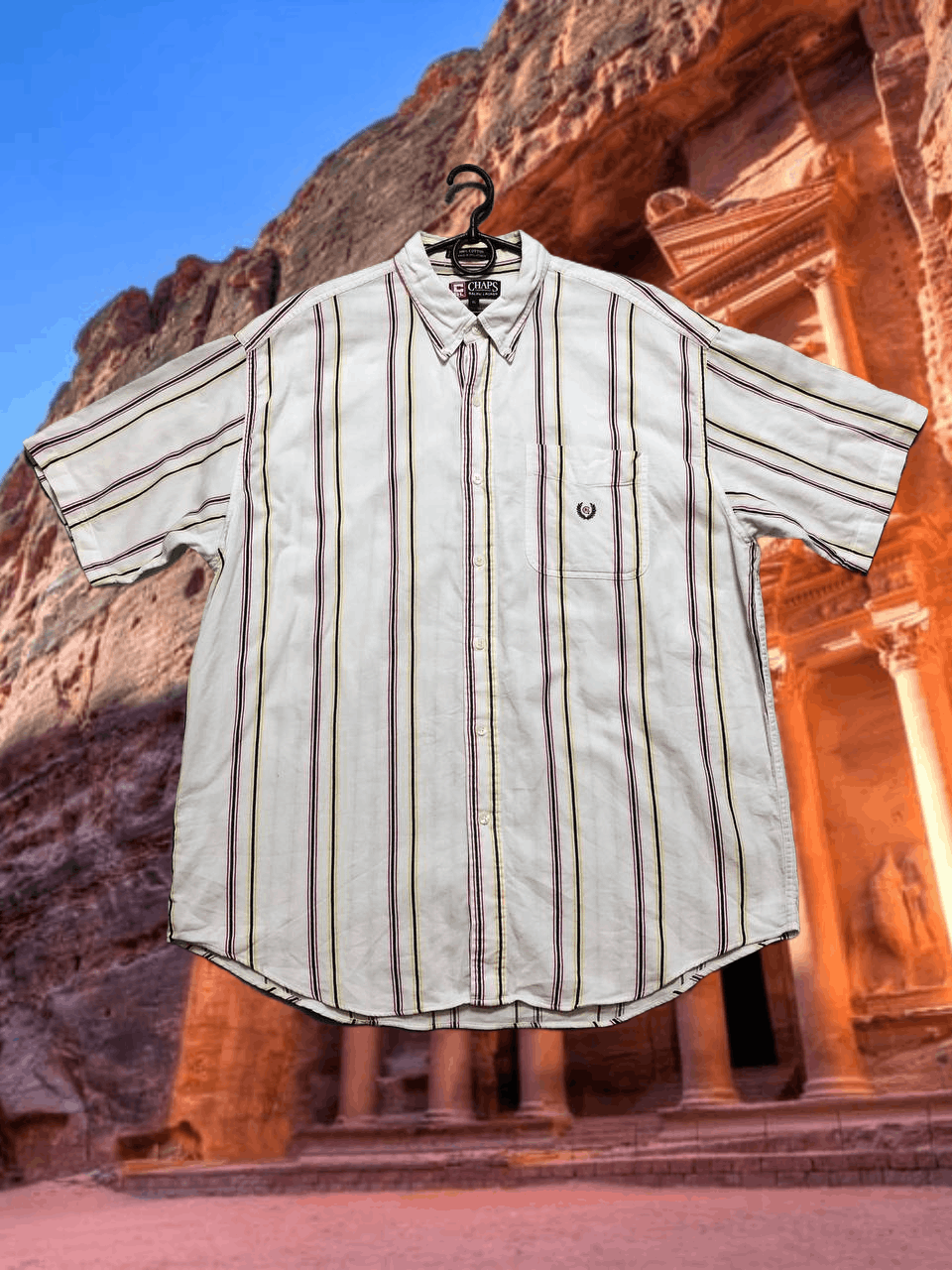 Chaps Ralph Lauren Vintage Chaps Ralph Lauren print striped Shirt Y2K size XL Size US XL / EU 56 / 4 - 1 Thumbnail