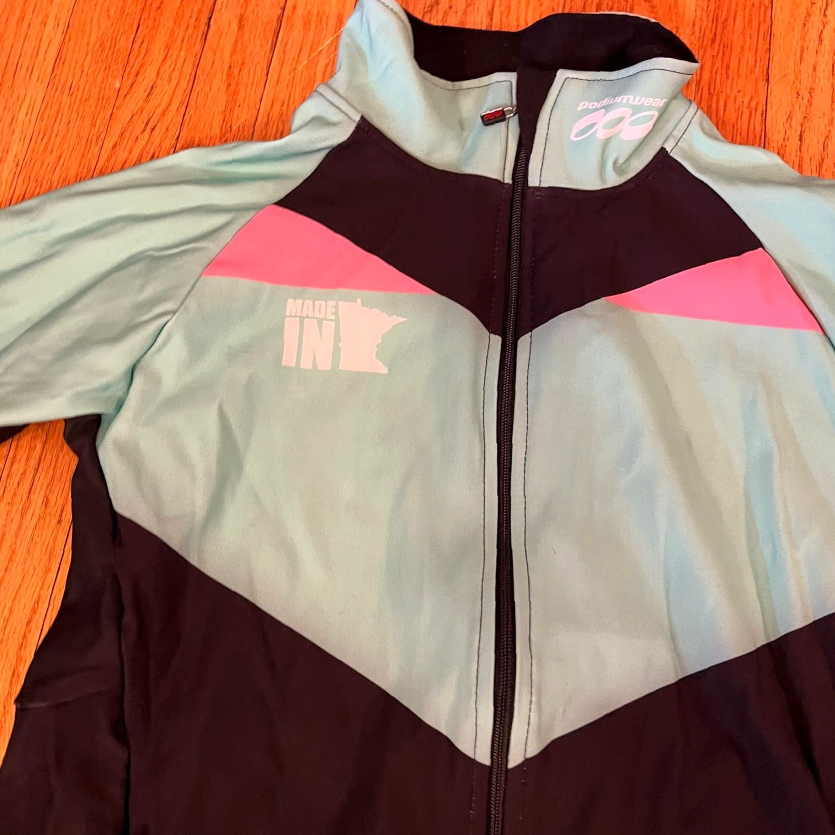 Vintage VINTAGE Podium Wear Jacket Womens XXS Team Performance Running Black Green Size XXS / US 00 / IT 34 - 2 Thumbnail