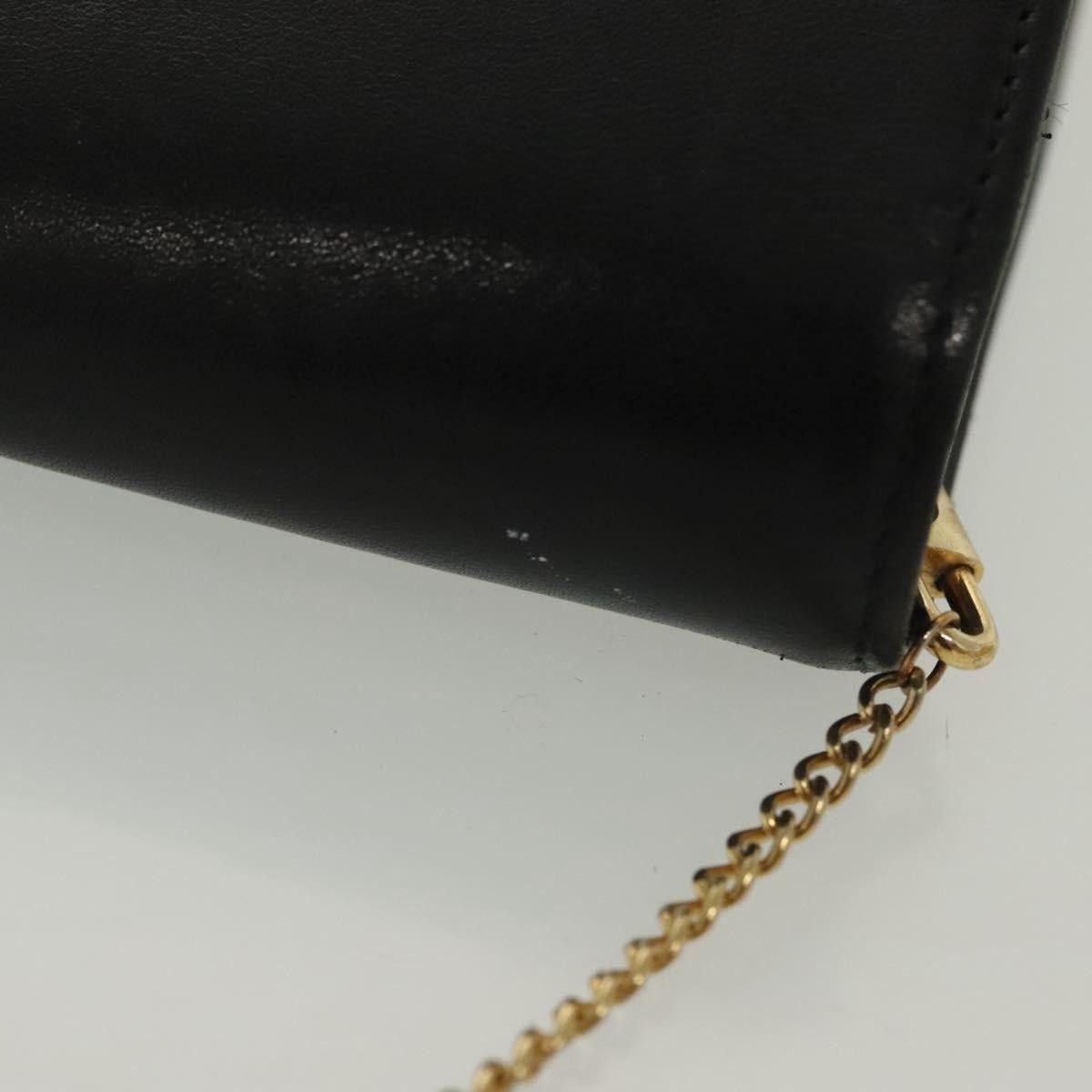 Dior DIOR Chain Shoulder Bag Leather Black Gold Size ONE SIZE - 7 Thumbnail
