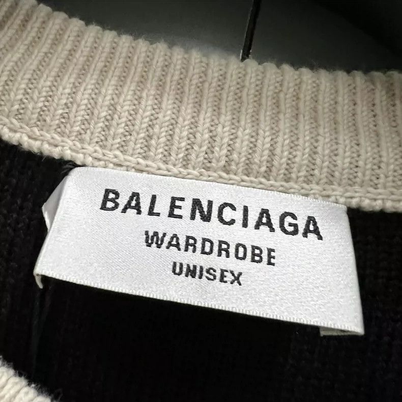 Balenciaga Balenciaga Logo Full Print Knit Sweater Size US XS / EU 42 / 0 - 3 Thumbnail