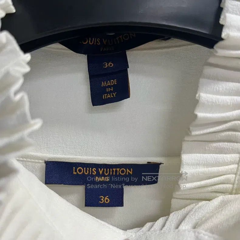 Louis Vuitton Louis Vuitton White solid collar with long sleeves shirt Size XS / US 0-2 / IT 36-38 - 2 Thumbnail