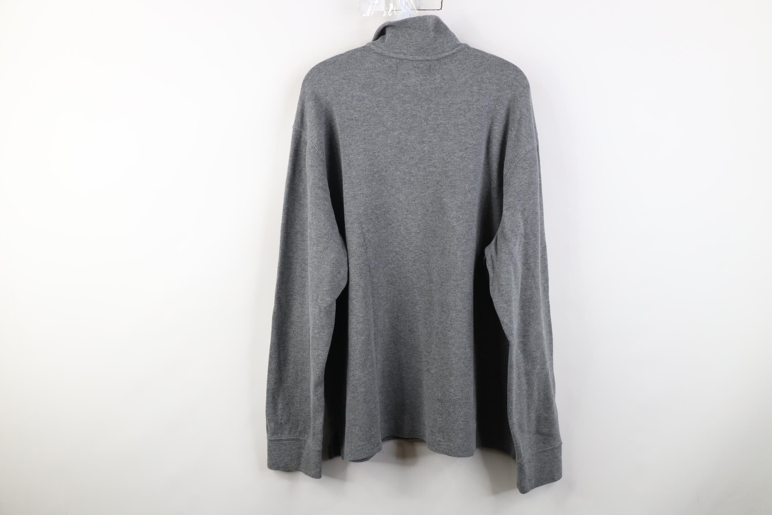 Polo Ralph Lauren Vintage 90s Ralph Lauren Knit 1/4 Zip Pullover Sweater Gray Size US XL / EU 56 / 4 - 10 Thumbnail
