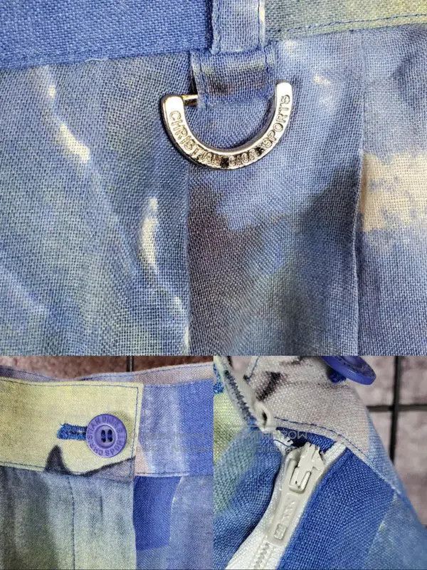 Dior Dior Casual Blue Linen Blend Summer Shorts . Size 23" - 6 Thumbnail