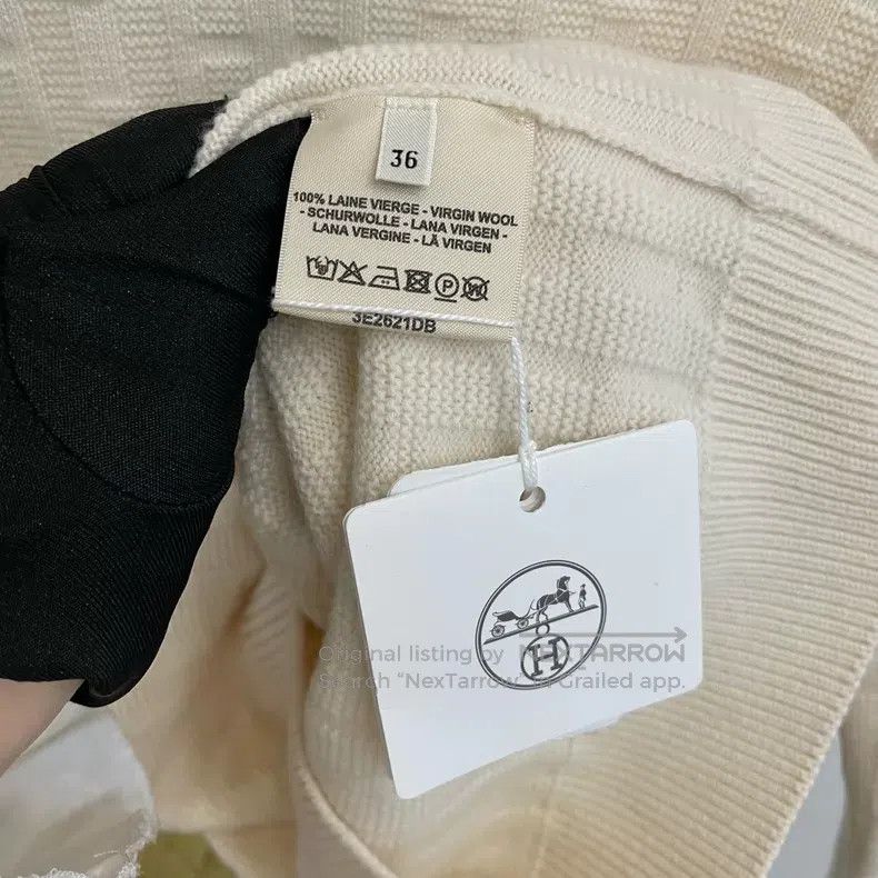 Hermes Hermes Off-White Crewneck Sweater Size XS / US 0-2 / IT 36-38 - 5 Thumbnail