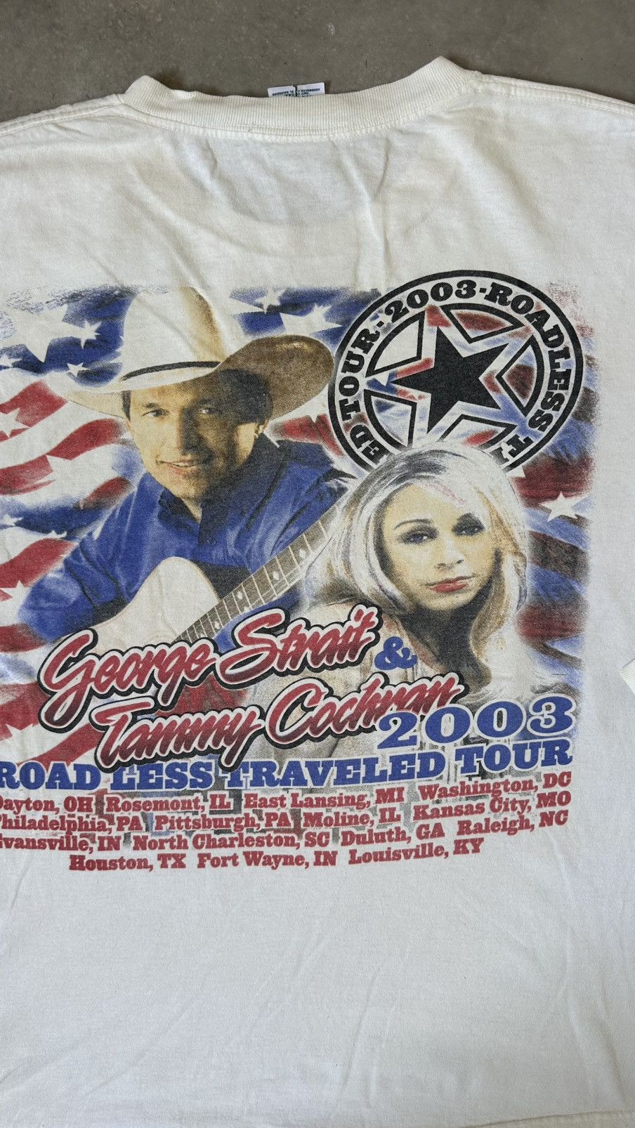 Vintage VINTAGE GEORGE STRAIG & TAMMH COCHRAN COUTRY TOUR TEE Size US XL / EU 56 / 4 - 6 Thumbnail