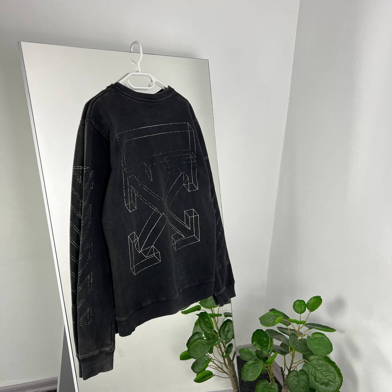 Vintage Boxy Fit Y2k Style Sweatshirt Big Logo Off White Style Size US XS / EU 42 / 0 - 1 Thumbnail
