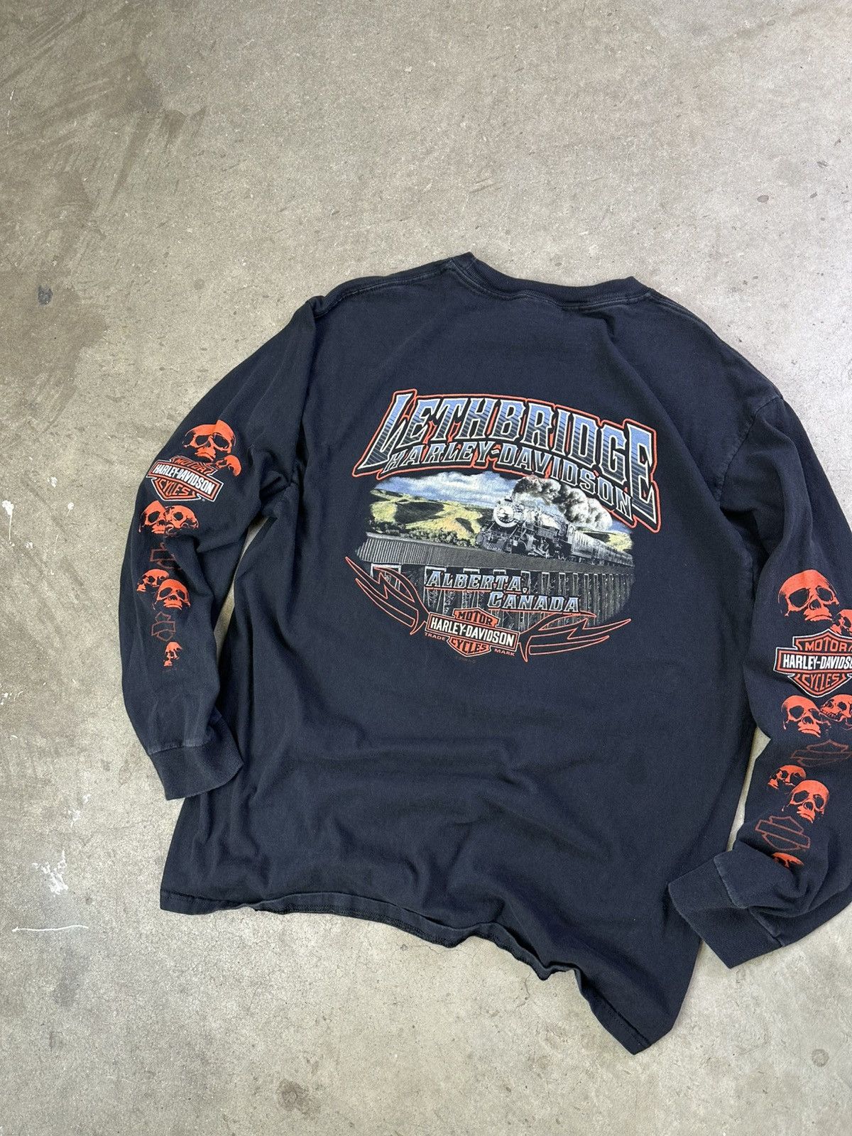 Harley Davidson × Vintage Harley Davidson Lethbridge Longsleeve Large Size US L / EU 52-54 / 3 - 2 Thumbnail