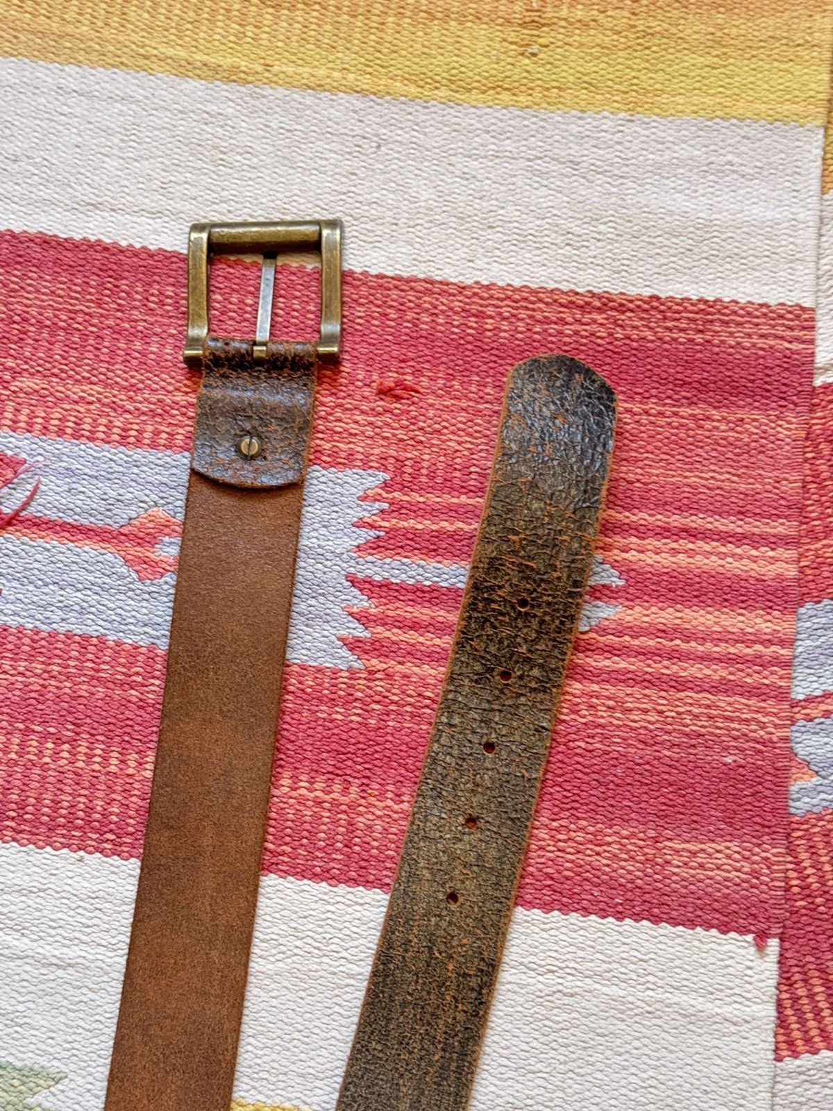 NEXT Vintage 00’s Next y2k Brown Genuine Leather Belt Size ONE SIZE - 6 Thumbnail