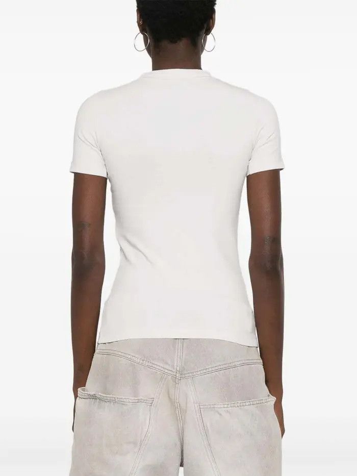 Balenciaga o1tr1nto0526 Beverly Hills T-Shirt Fitted in Ivory Size XS / US 0-2 / IT 36-38 - 3 Thumbnail