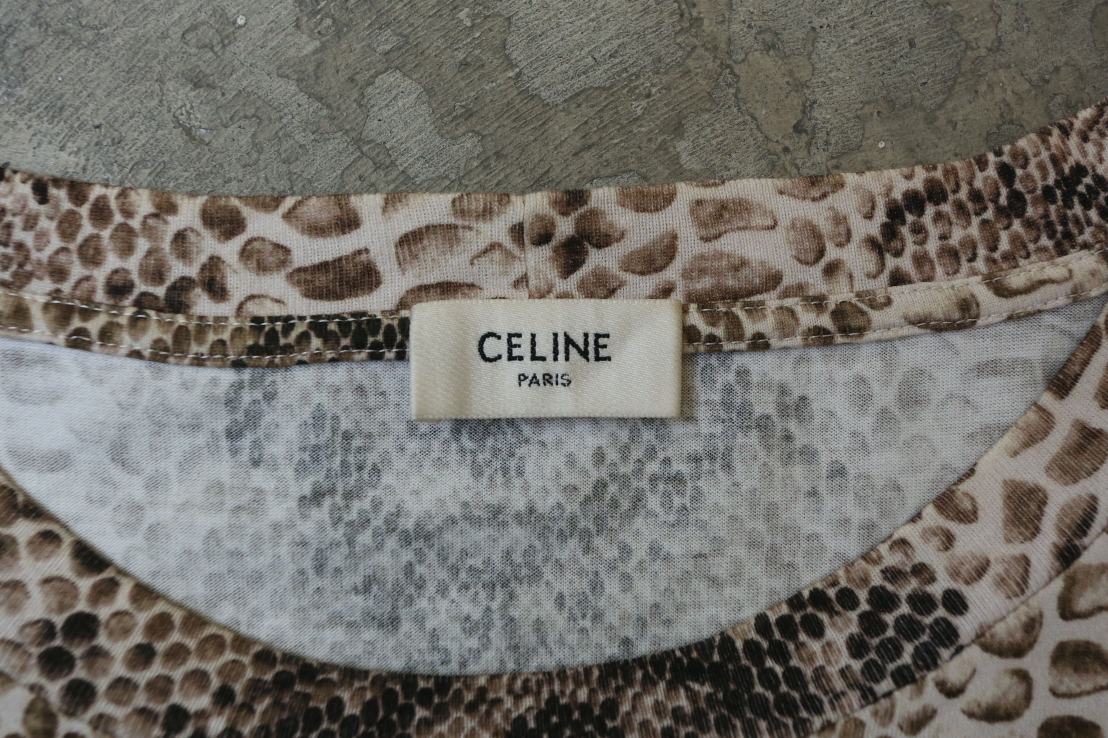Celine × Hedi Slimane Celine - Hedi Slimane - S/S 22 - Serpent-Print Logo Tee Size US M / EU 48-50 / 2 - 5 Thumbnail