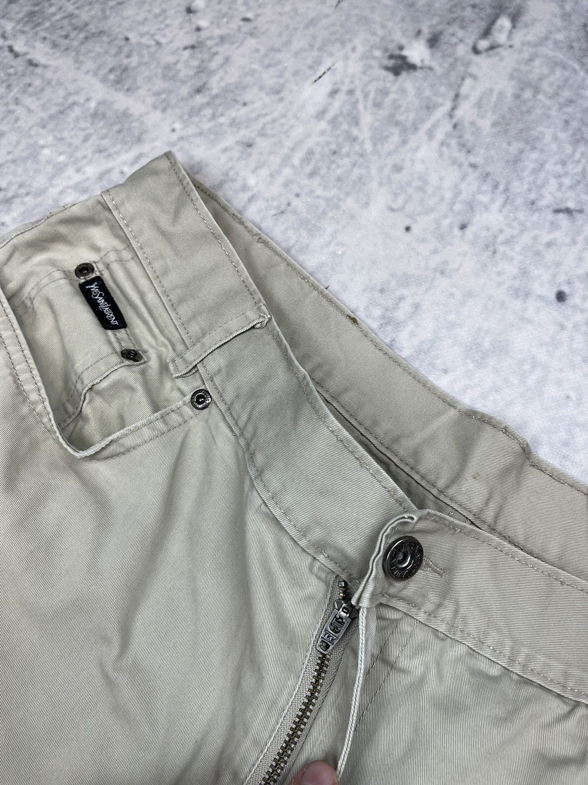 Vintage × Yves Saint Laurent YSL 00s casual pants luxury beige jeans Yves Saint Laurent Size US 36 / EU 52 - 4 Thumbnail