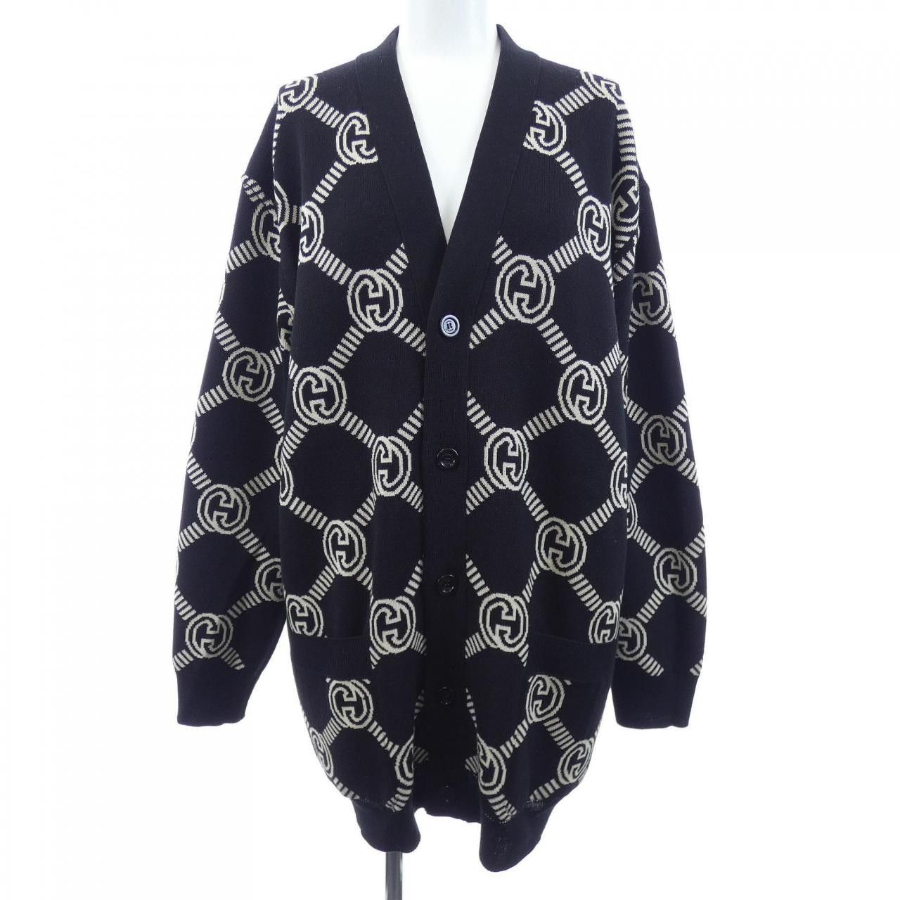 Gucci Gucci Gucci Interlocking G Cardigan Textile Tops 678308XKB7T DUTY FREE for USA Size ONE SIZE - 1 Thumbnail