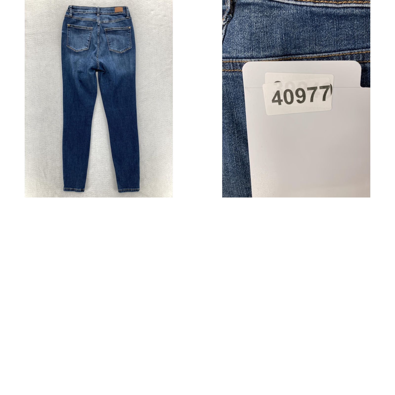Denime Judy Blue Jeans Womens Skinny Fit Medium Wash Blue Stretch Denim 28in Inseam Pockets Slim Rise Mid 8.5-10.5in Size 28" / US 6 / IT 42 - 9 Thumbnail