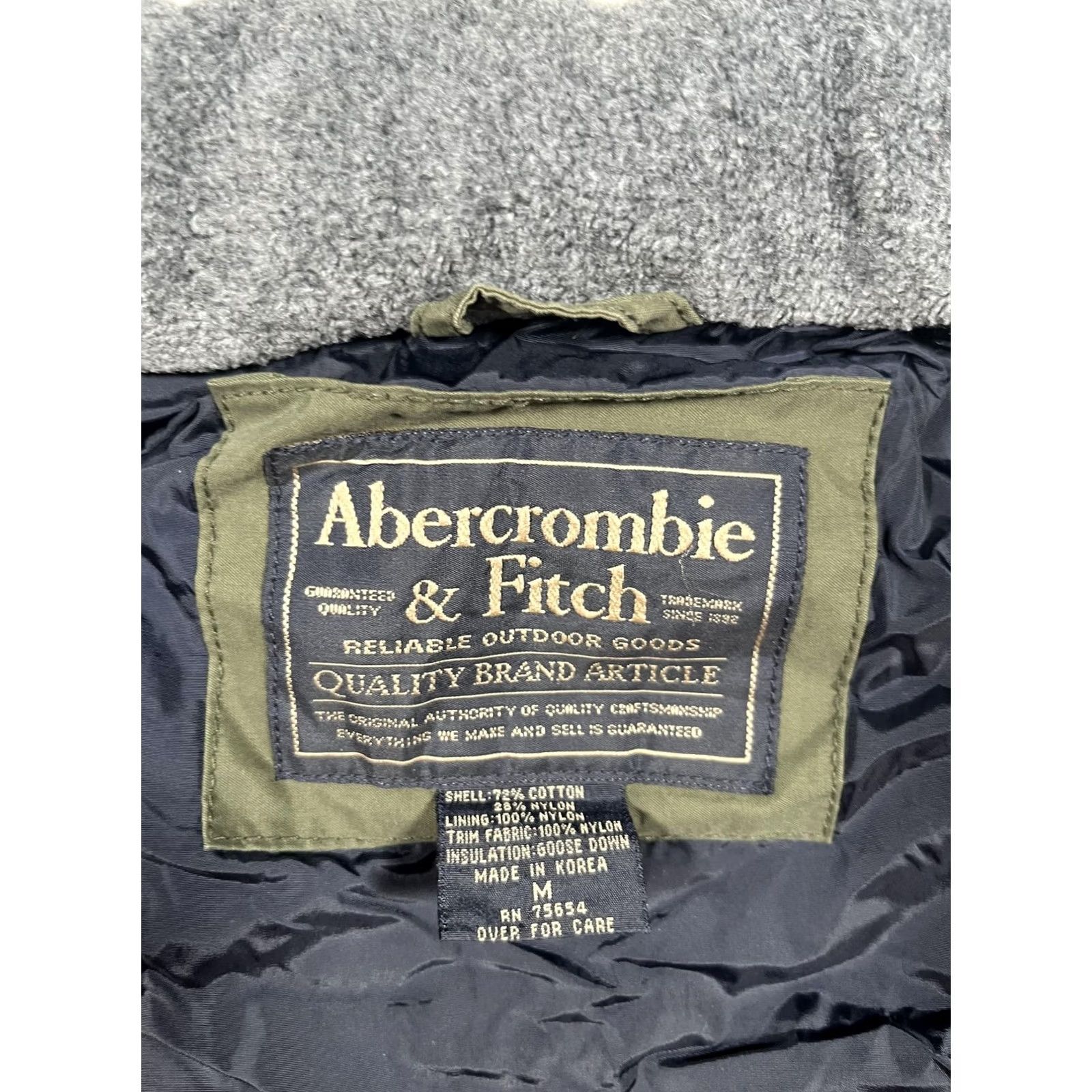 Abercrombie & Fitch VINTAGE Abercrombie & Fitch Vest Mens Medium Olive Green Goose Down Puffer 90s Size US M / EU 48-50 / 2 - 3 Thumbnail