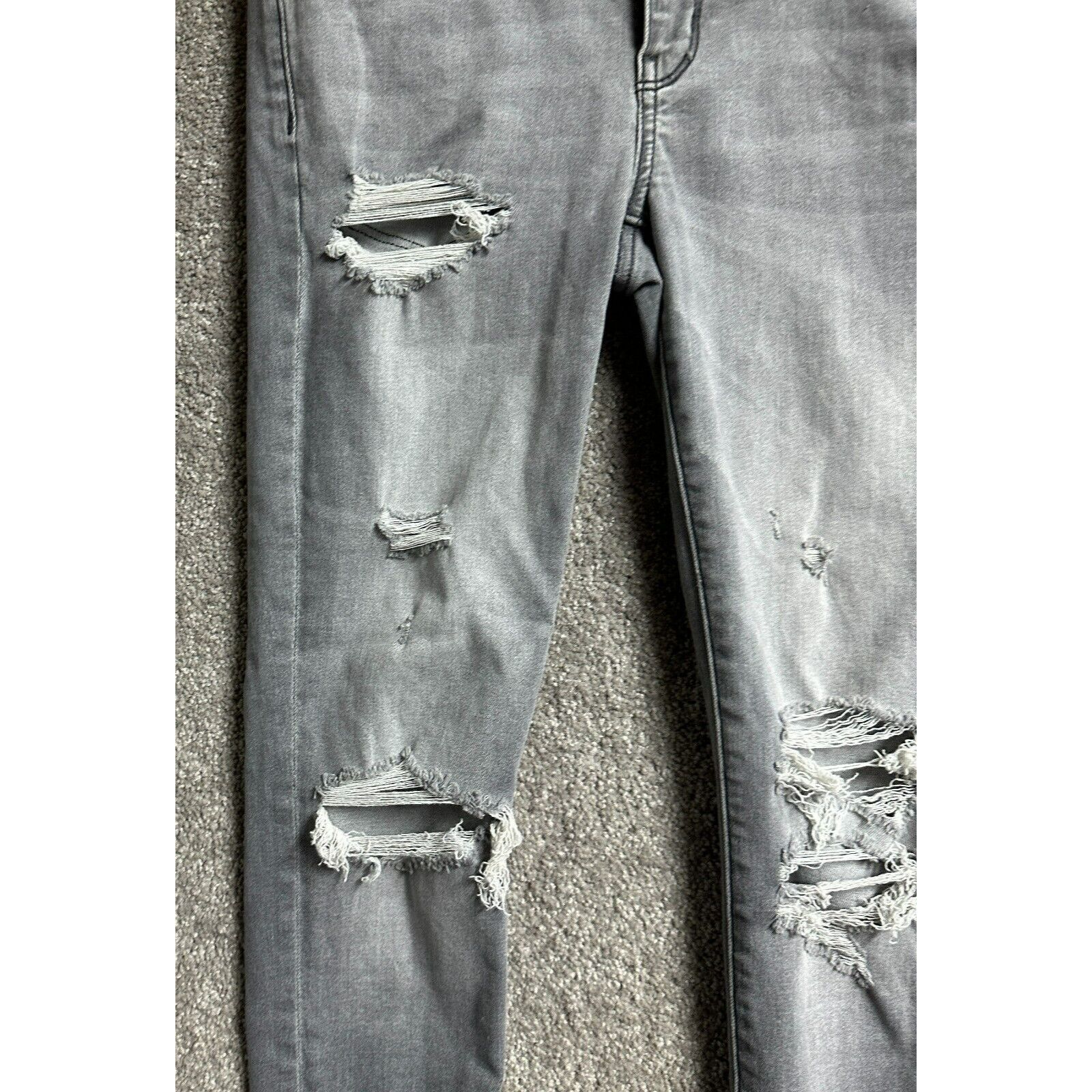 American Eagle Outfitters American Eagle Jeggings Womens 6 Short Distressed Ripped Size 28" / US 6 / IT 42 - 2 Thumbnail