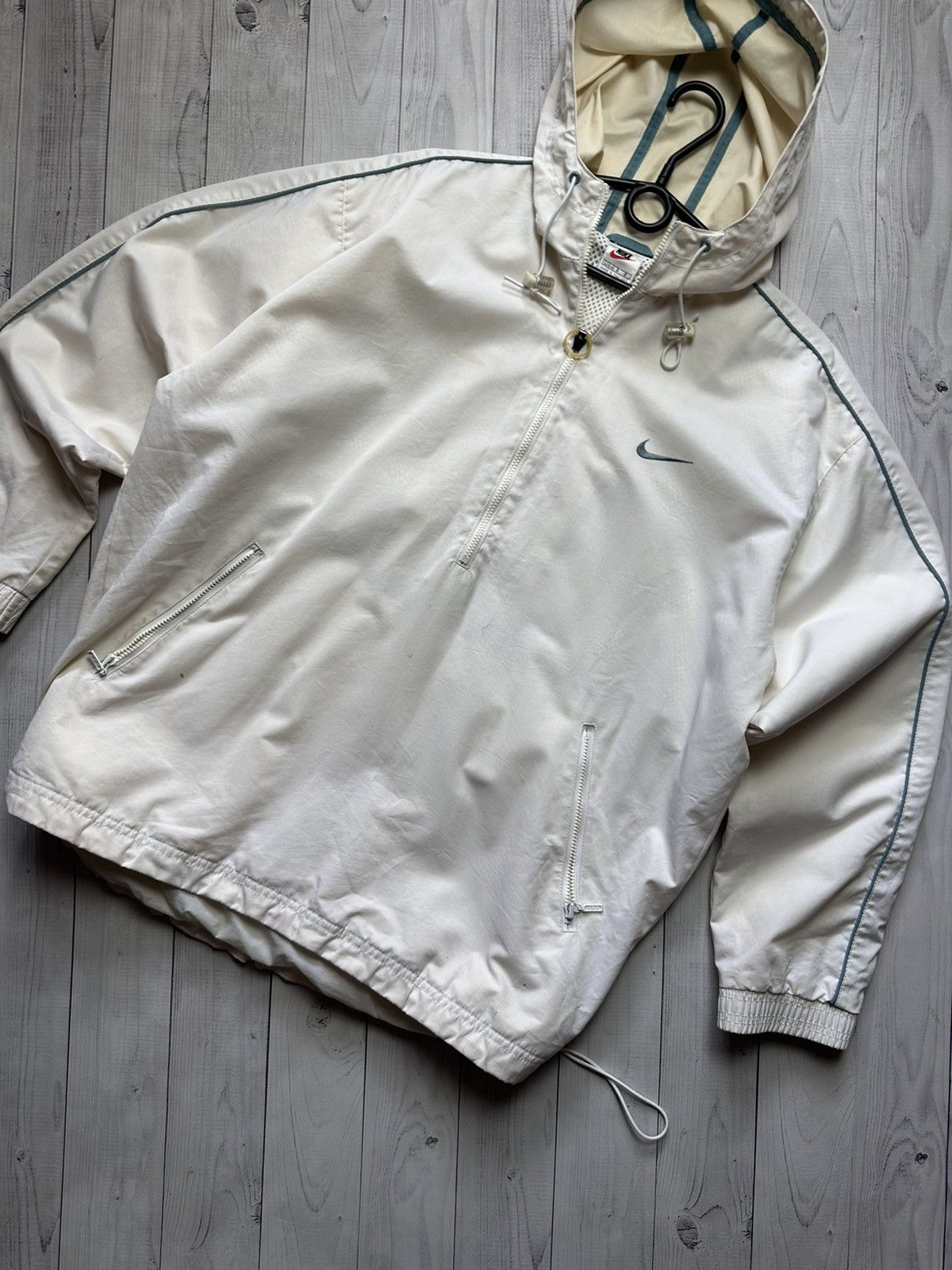 Nike × Vintage Vintage Nike white light jacket size M/L big logo Size US M / EU 48-50 / 2 - 3 Thumbnail